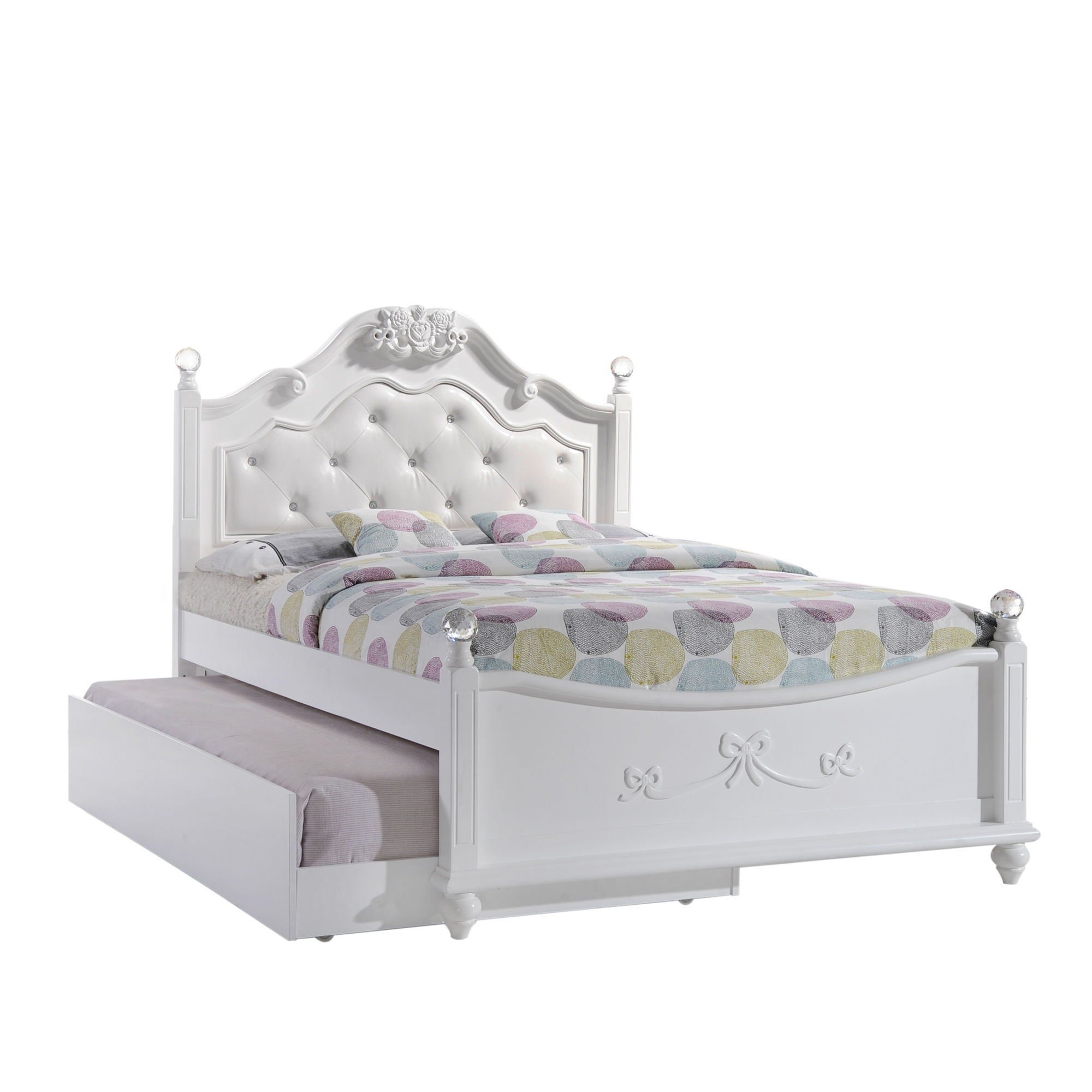 Alana - Full Platform Bed With Storage Trundle - White Image