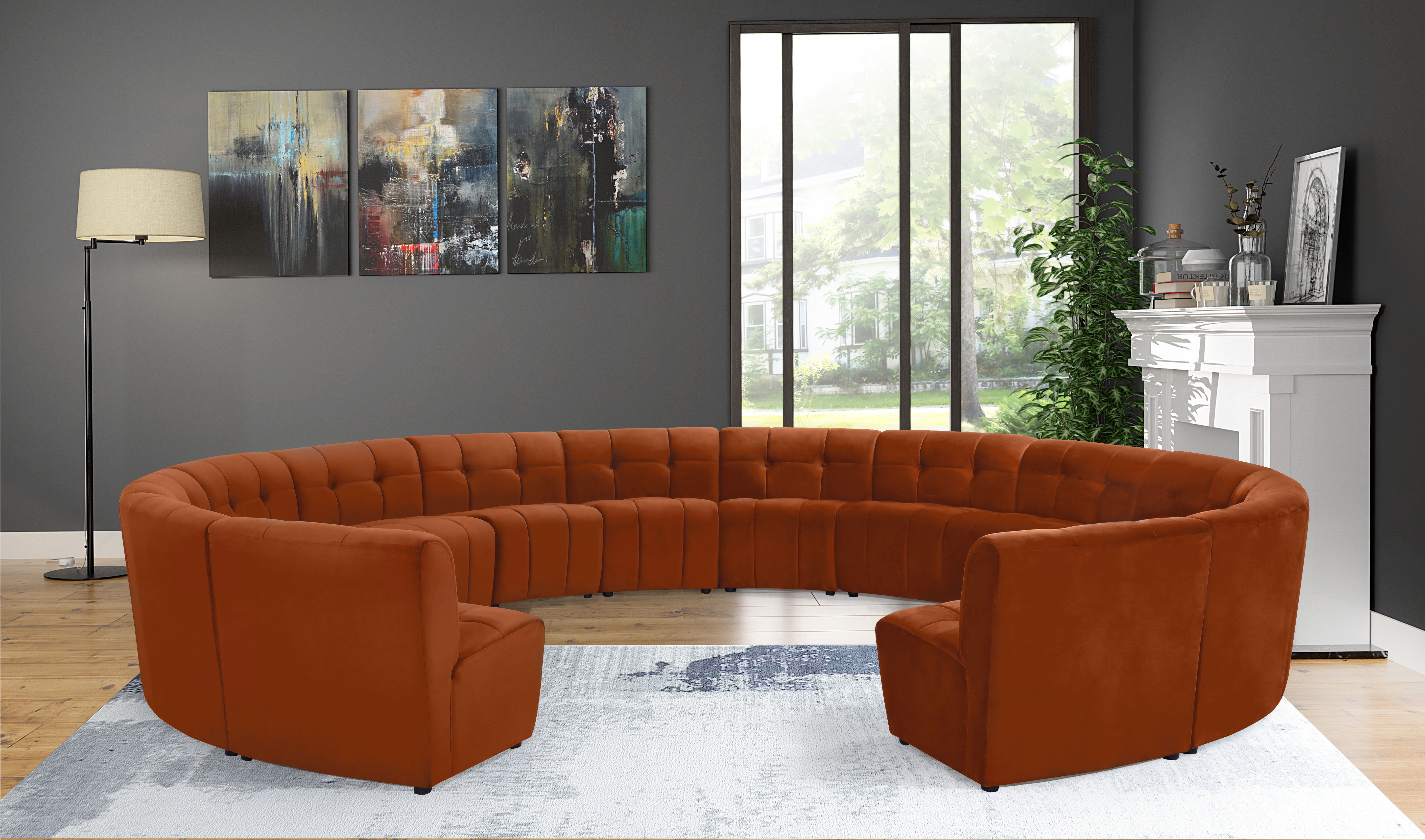 Limitless - 14 Piece Modular Sectional - Cognac