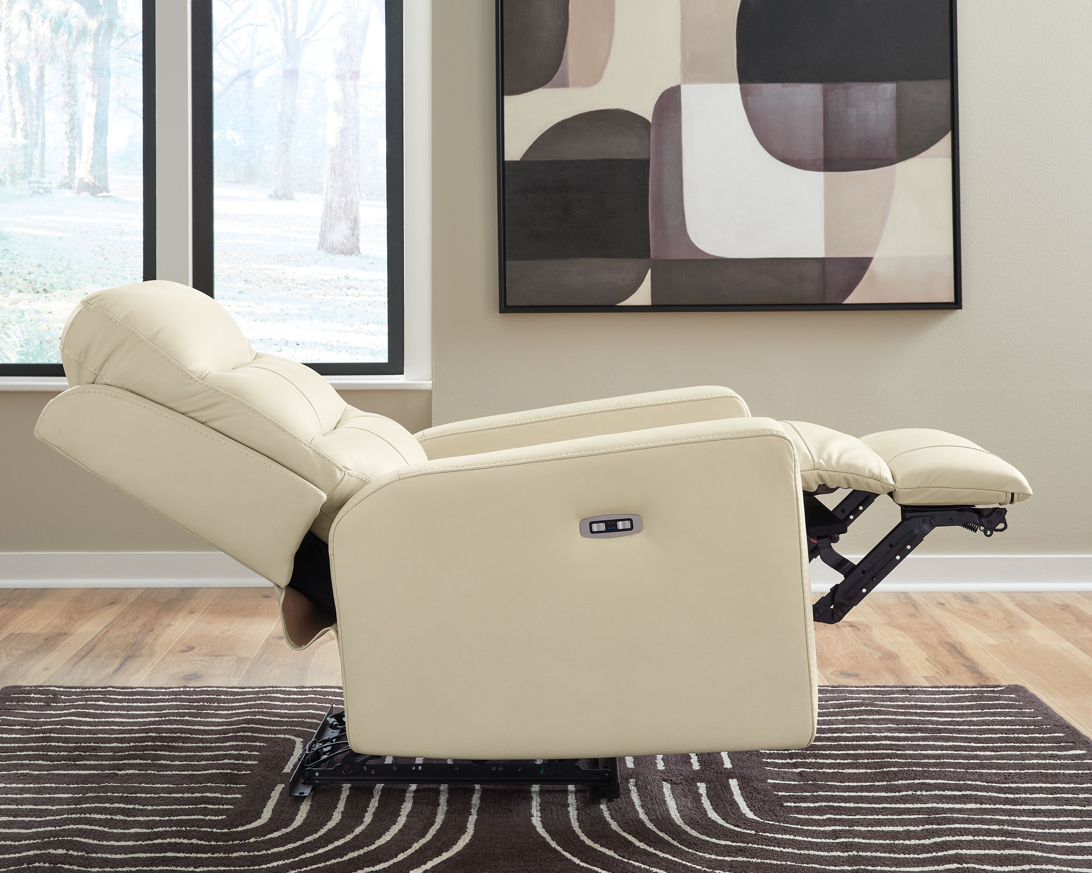 Ashley Furniture Pennacle Pier - Power Recliner With Adjustable Headrest - Canvas - Image 8