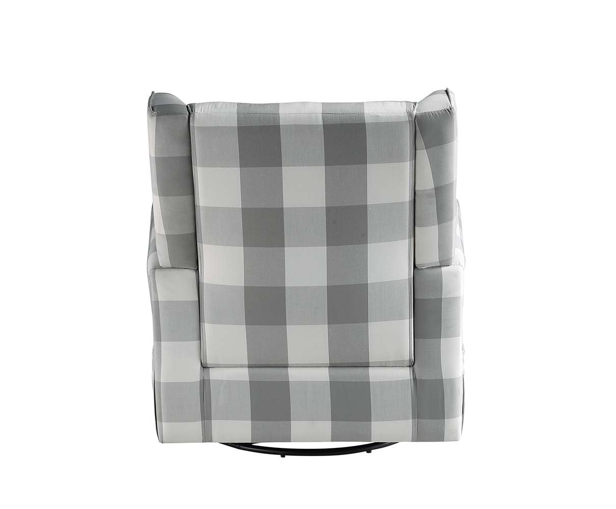 Patli - Swivel Chair With Glider - Gray Fabric, gray, view 4