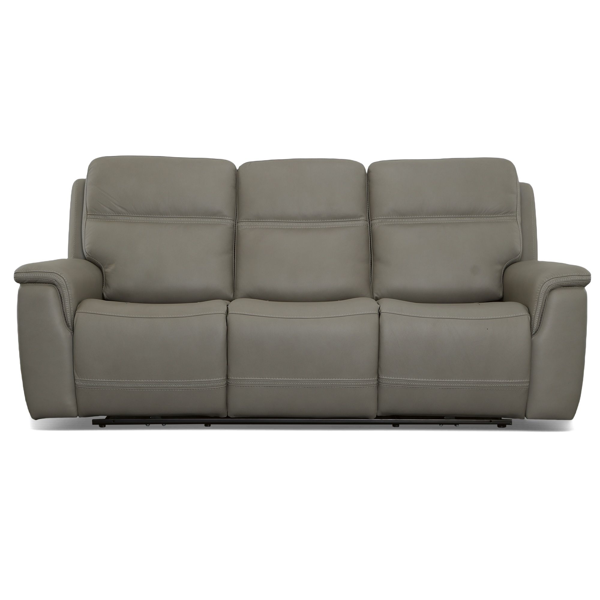 Sawyer - Power Reclining Sofa With Power Headrests & Lumbar - Gray, gray, view 3