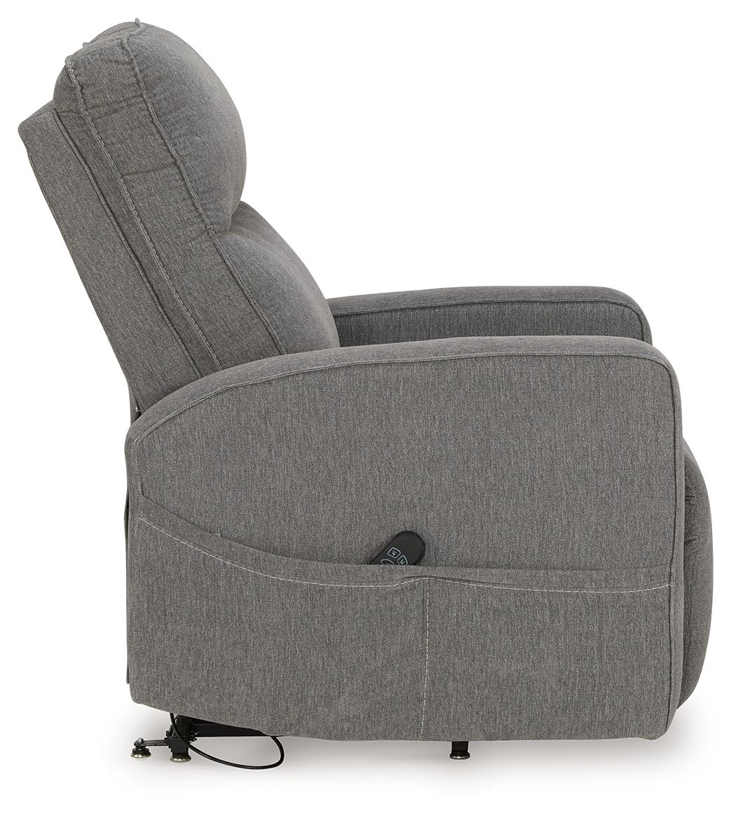 Ashley Furniture Starganza - Power Lift Recliner - Gray - Image 6