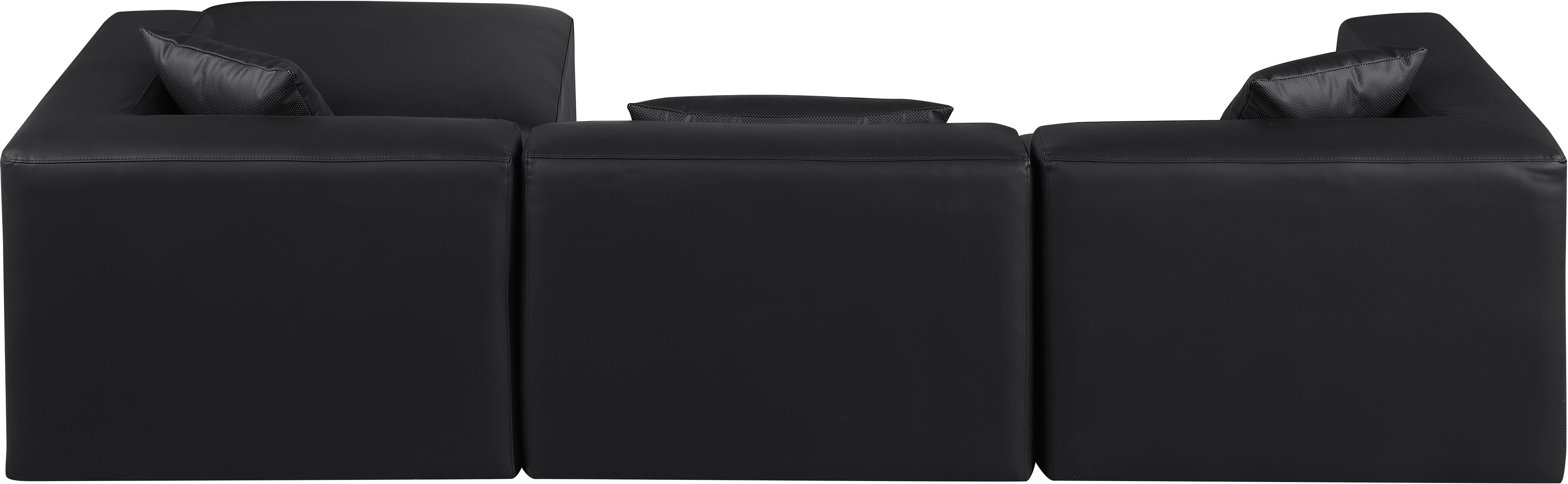 Cube - 4 Piece Modular Sectional With Chaise - Black