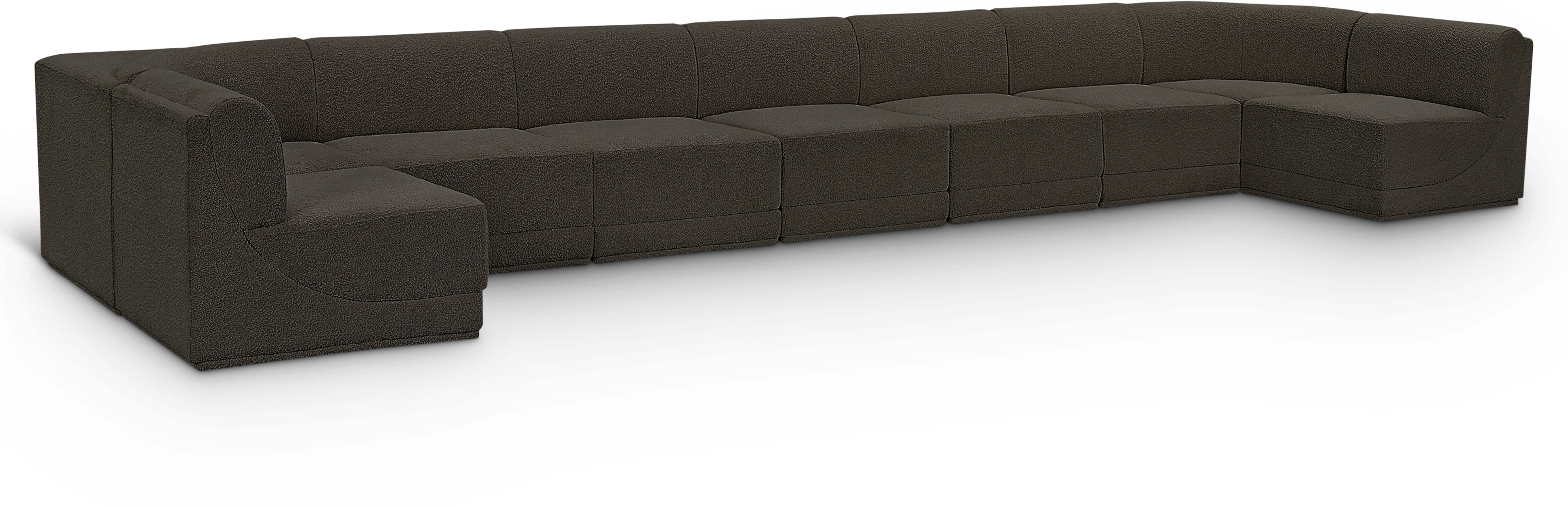 Ollie - 9 Piece Modular Sectional - Brown