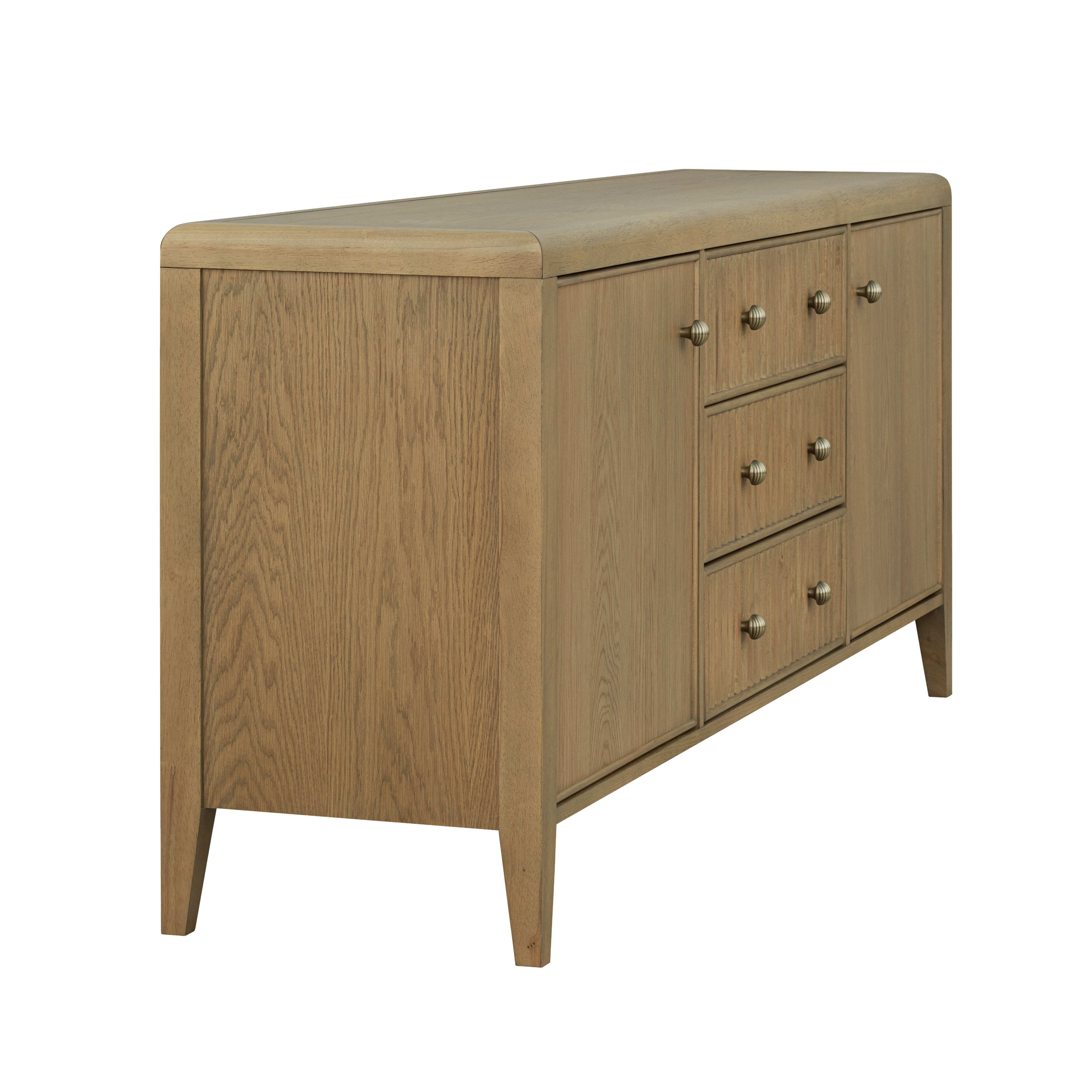 Reed - Entertainment Base - Driftwood Oak, dark brown, view 3