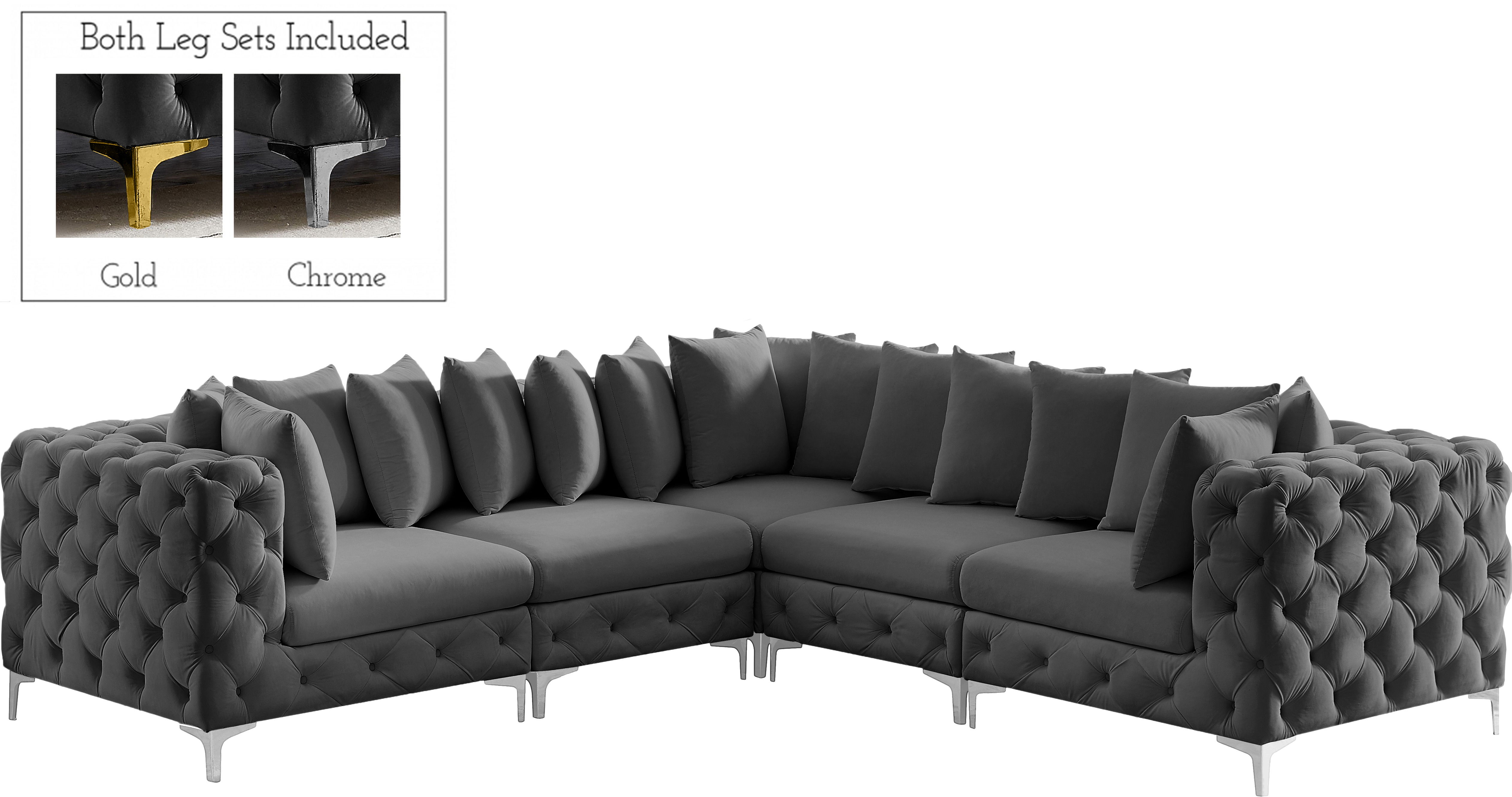 Tremblay - 5 Piece Modular Corner Sectional - Gray