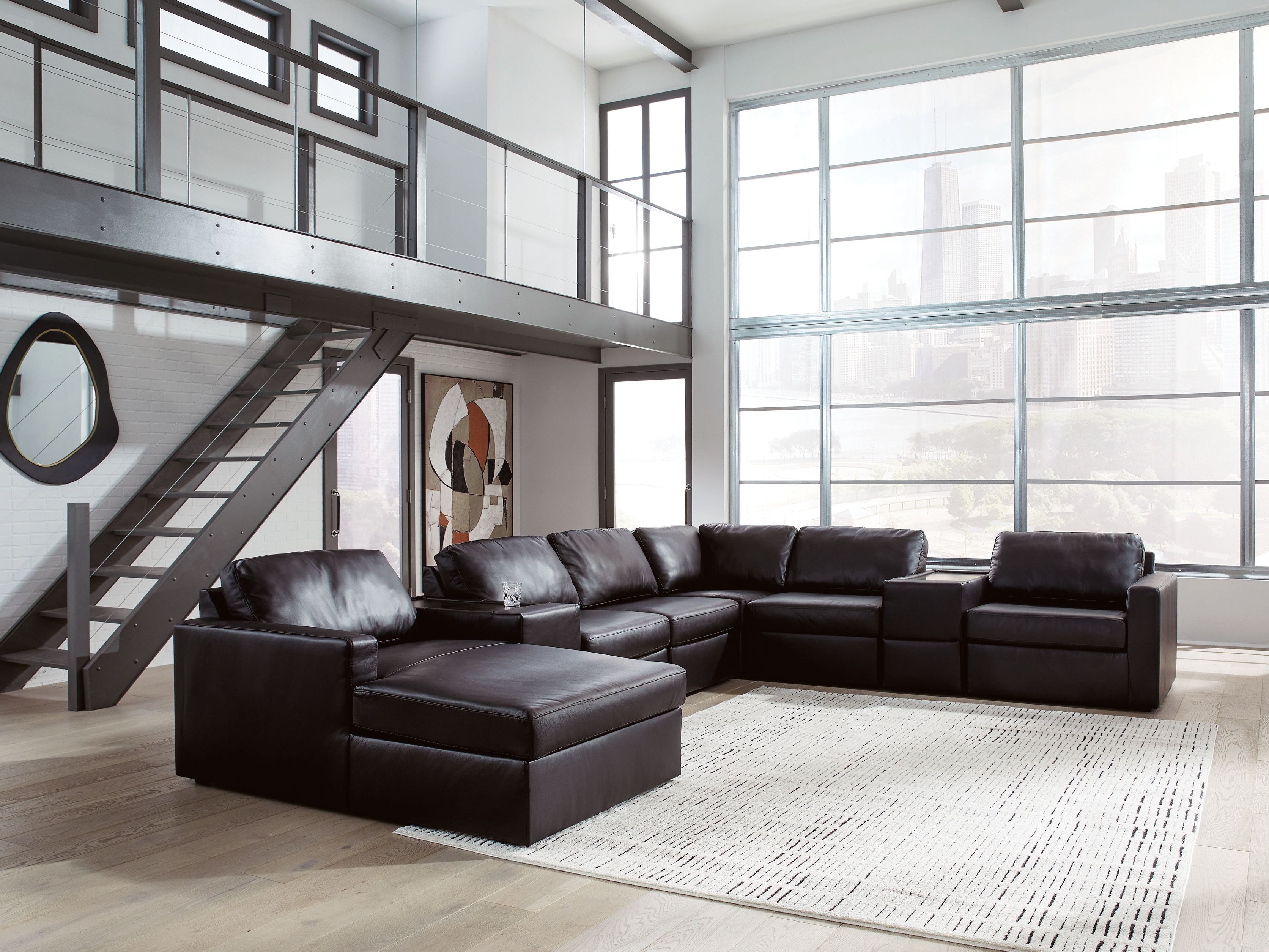 Ashley Furniture Modmax II - 8-Piece Sectional With LAF Corner Chaise And Storage Consoles - Black - Image 2