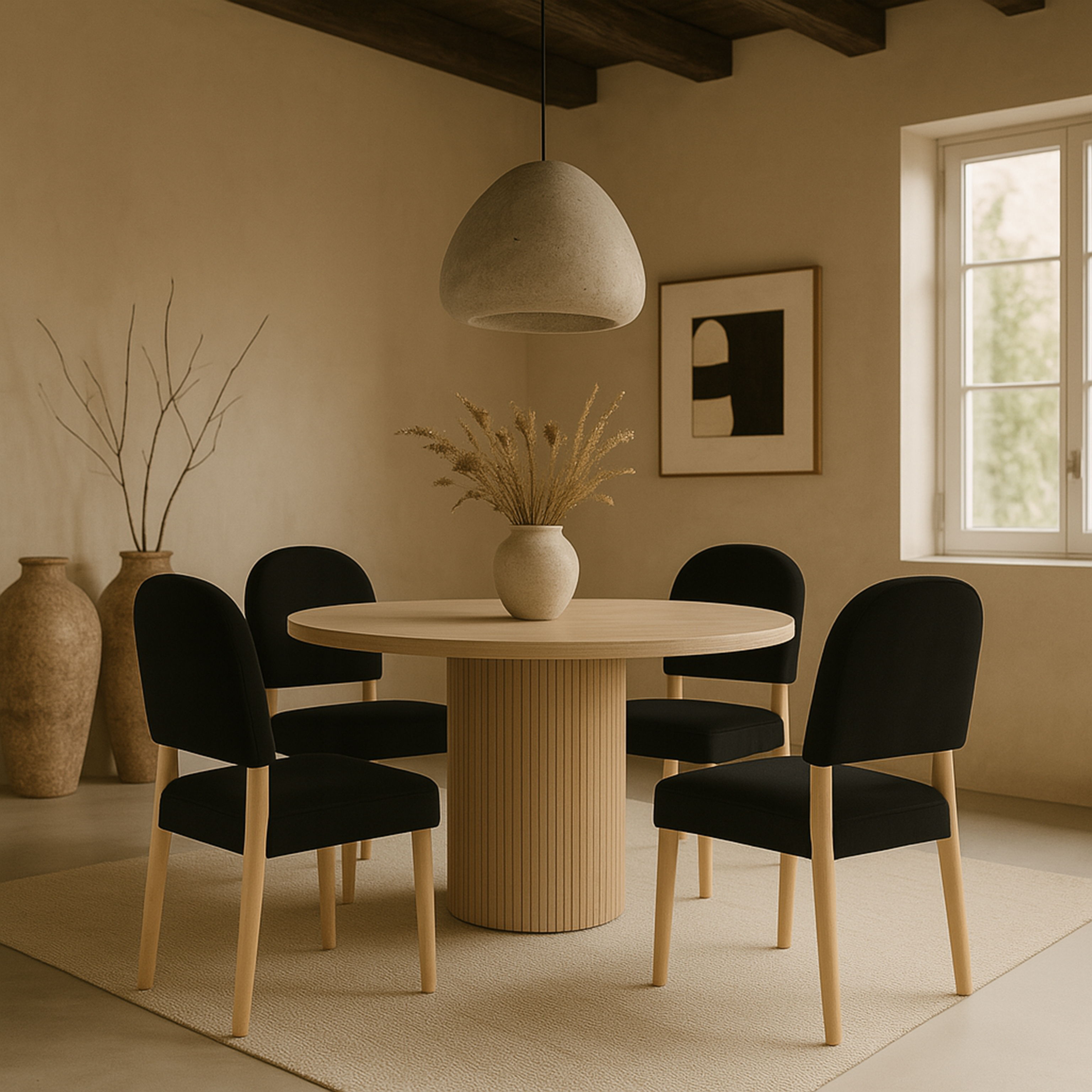 Varinelle - Velvet Upholstered Dining Chair (Set of 2) - Black