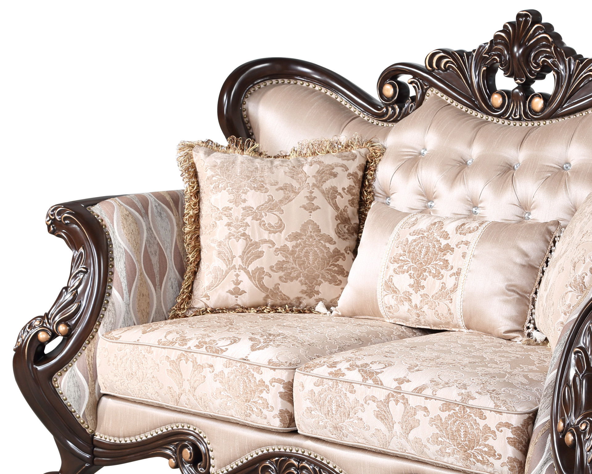 Constantine - Loveseat (KD) - Red / Cherry, beige, view 4