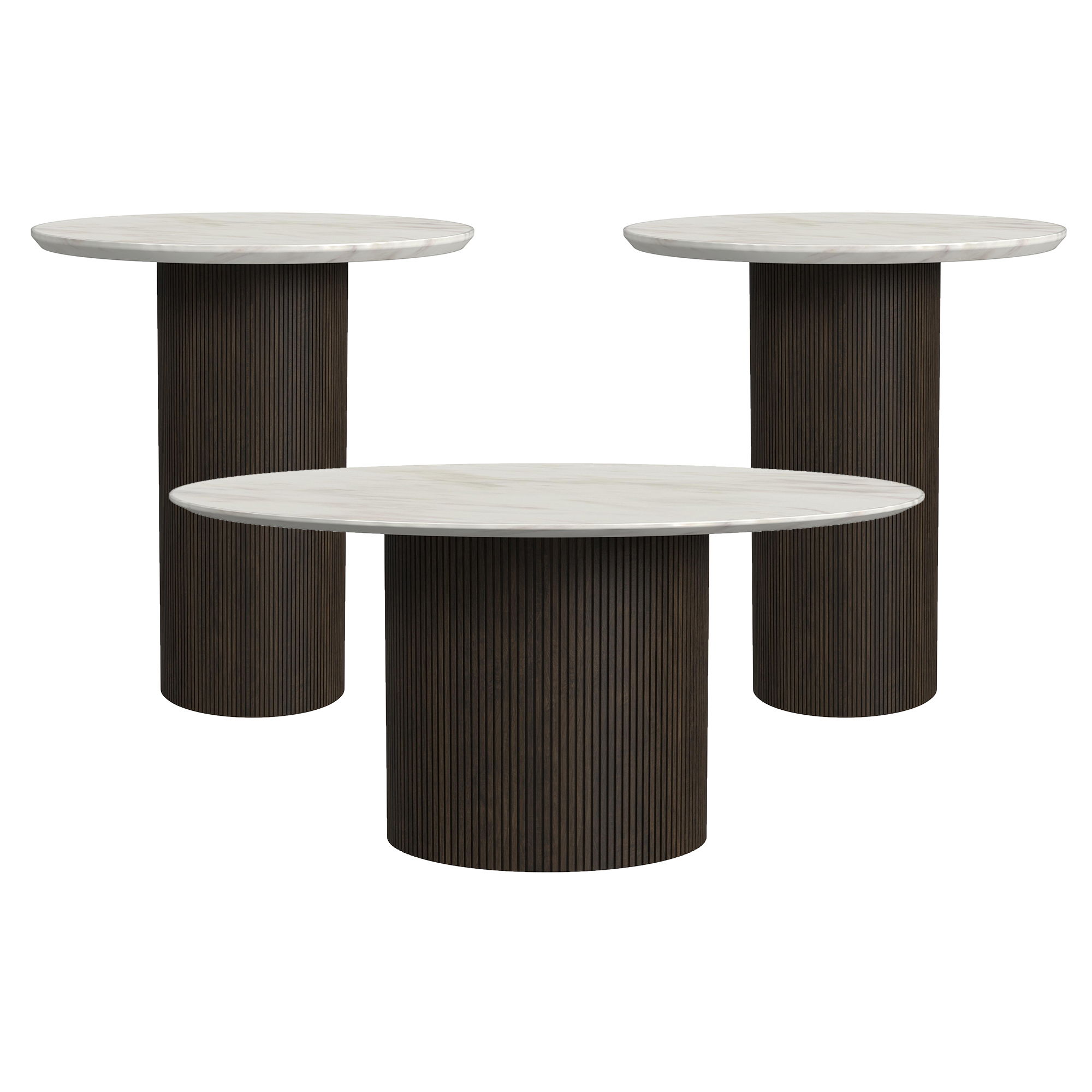 3 Pc · Coffee Table & Two End Tables