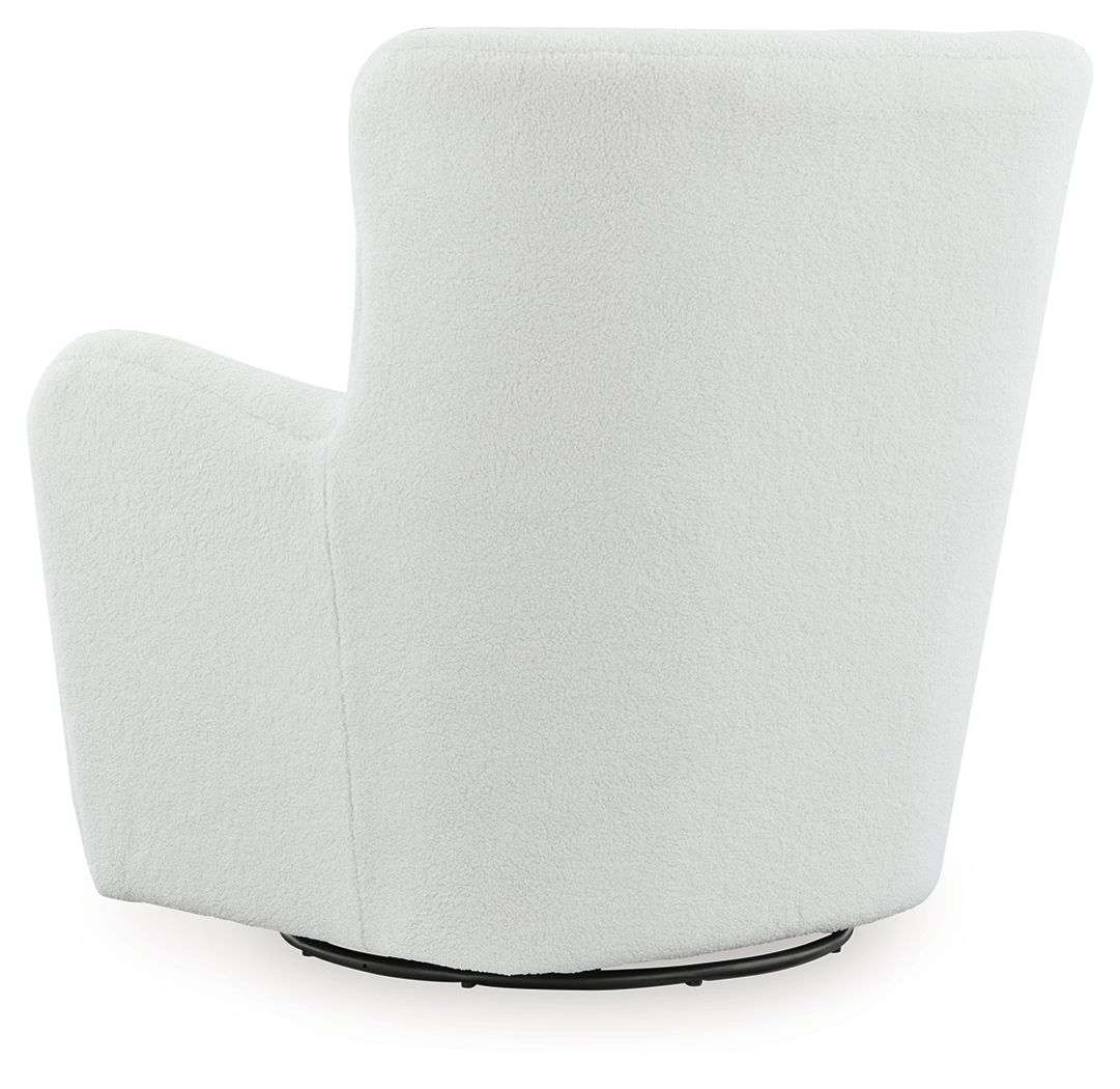 Ashley Furniture Rowenburg - Swivel Glider Accent Chair - Cream - Image 5