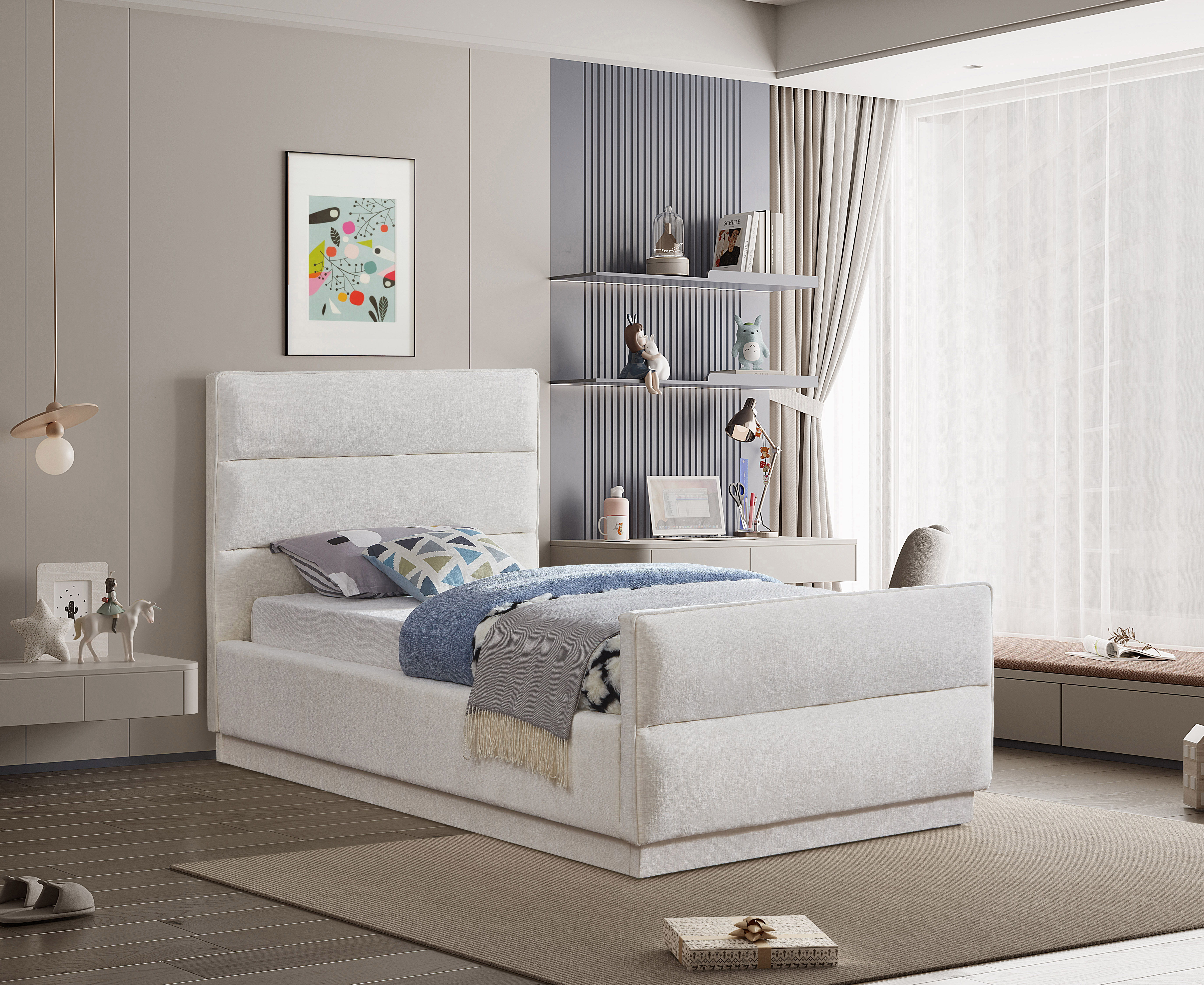 Paxton - Twin Bed - Cream