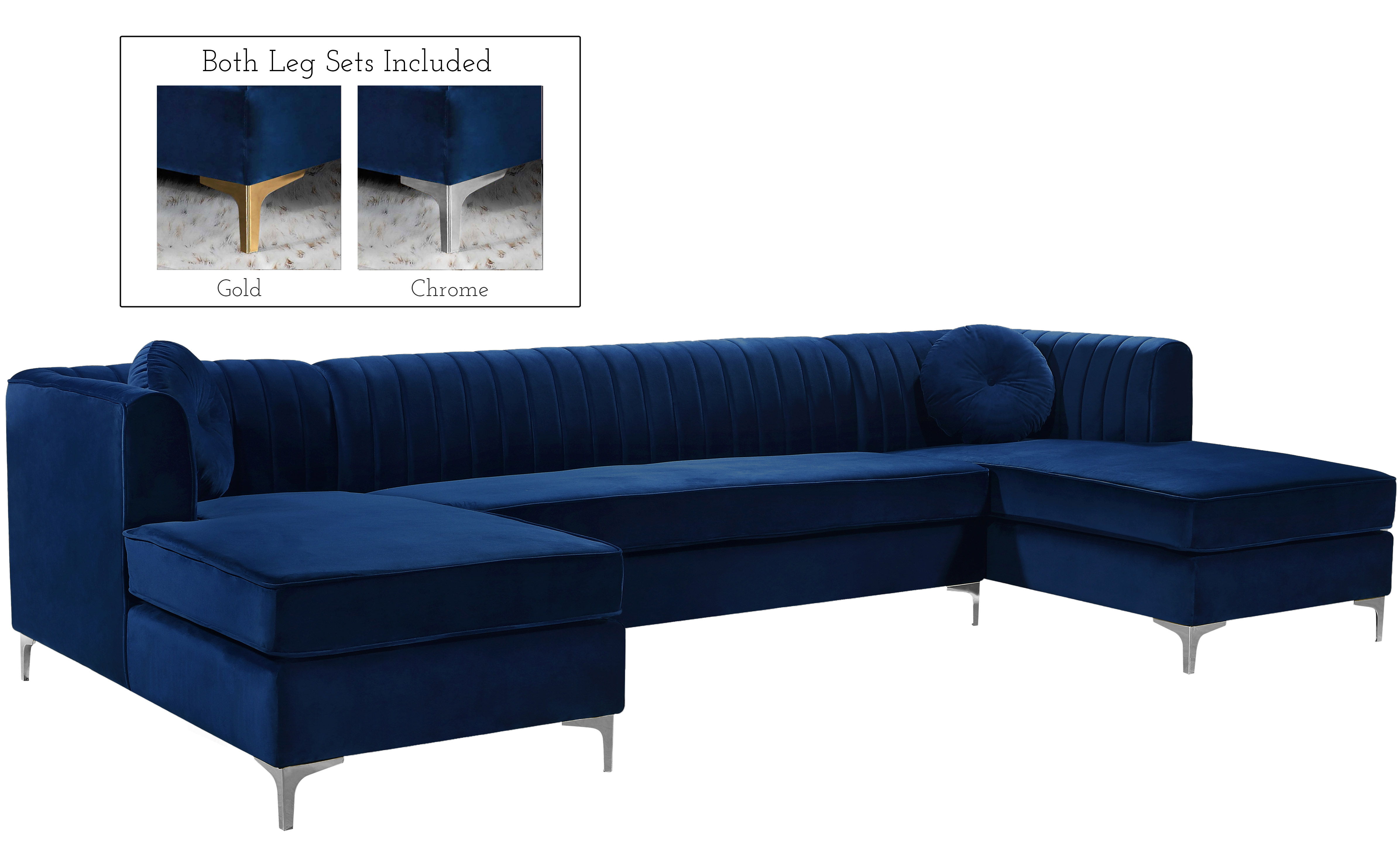 Graham - 3 Piece Sectional - Navy