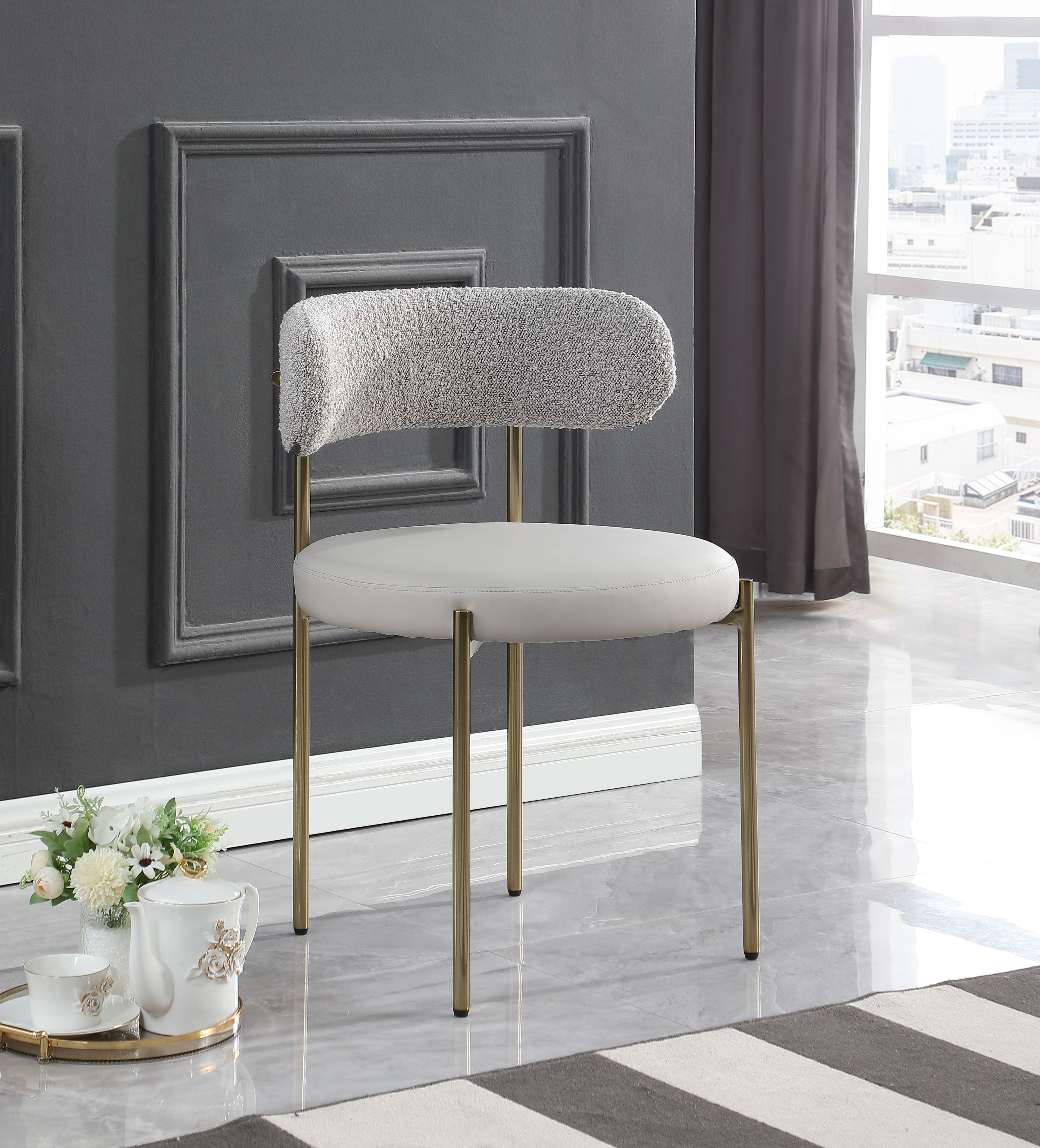 Beacon - Faux Leather Dining Chair (Set of 2) - Taupe