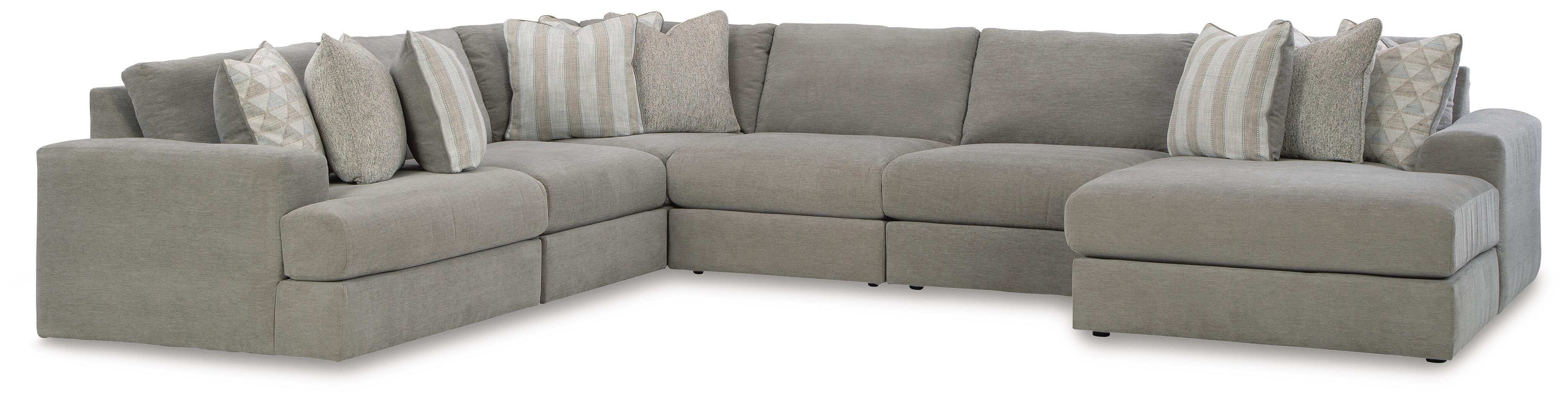 Avaliyah – 6-Piece Sectional With Raf Corner Chaise – Ash