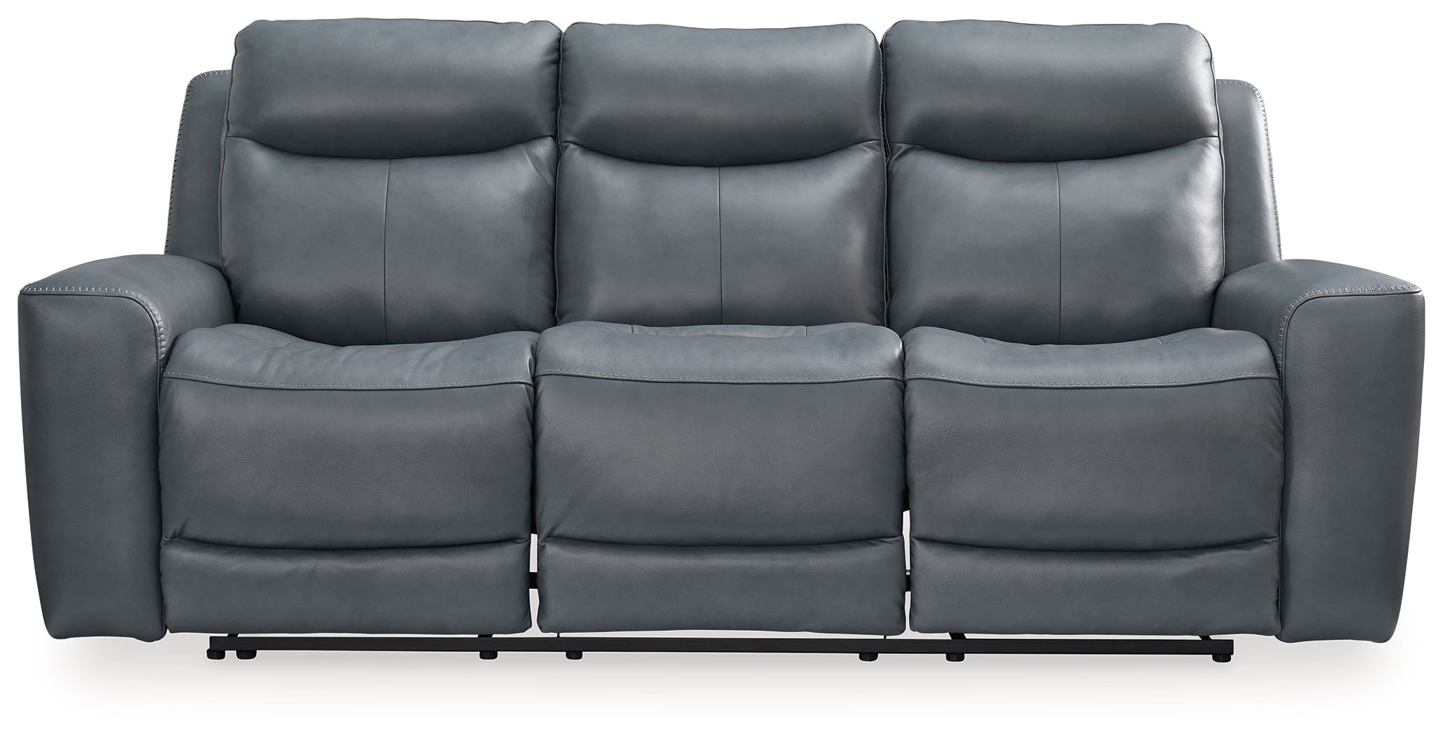 Ashley Mindanao PWR REC Sofa with ADJ Headrest - Steel