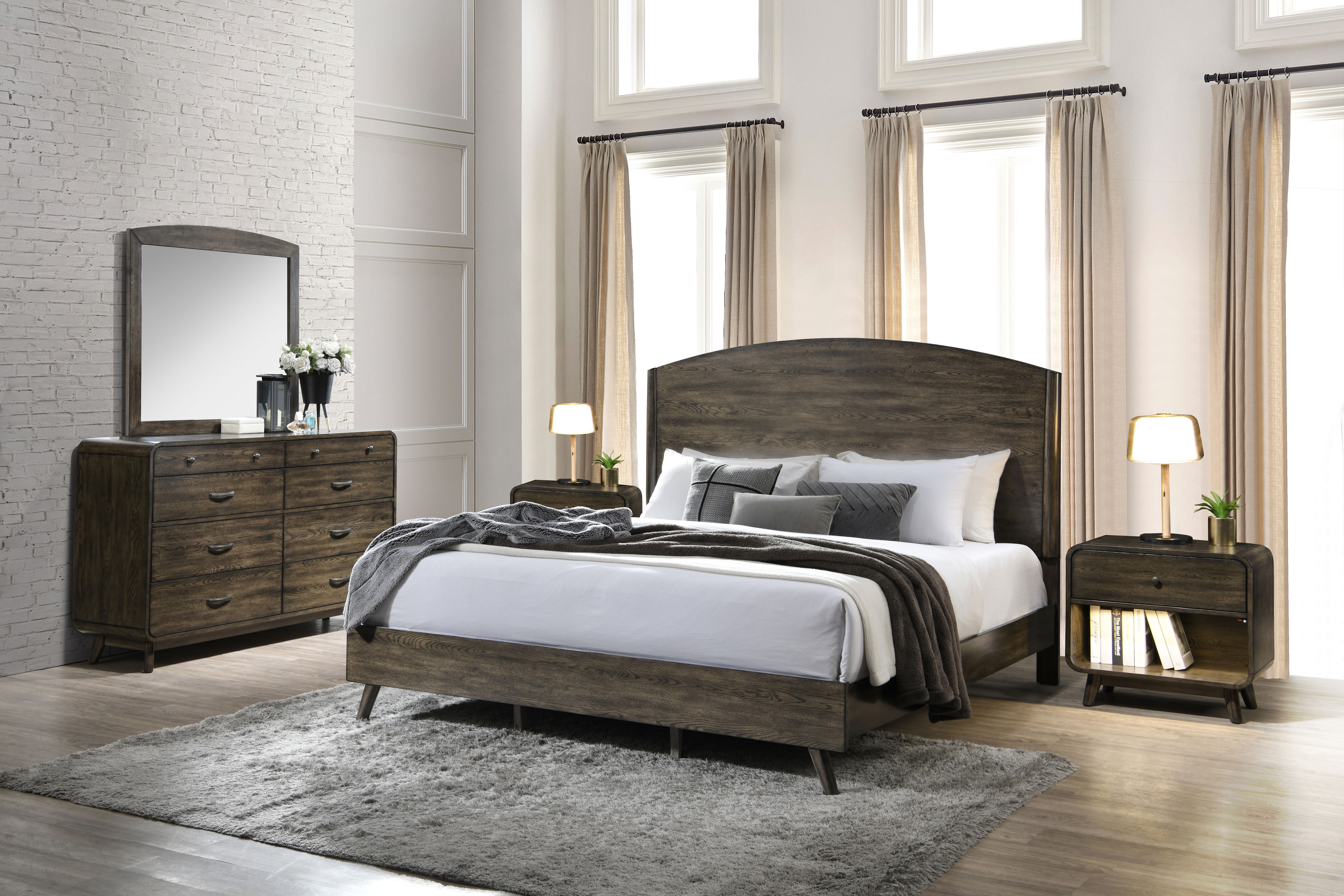 Queen · 5 Pc · Bed, Dresser, Mirror, 2 Nightstands