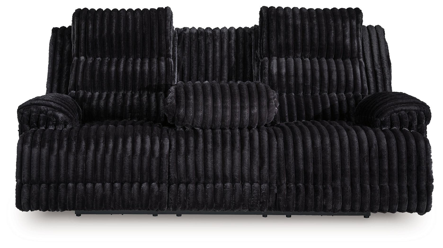 Ashley Furniture Rhine Falls - Reclining Power Sofa With Drop Down Table - Onyx - Image 4