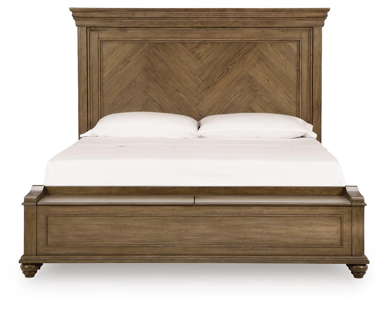 Ashley Furniture Karallin - California King Panel Storage Bed - Medium Brown - Image 4