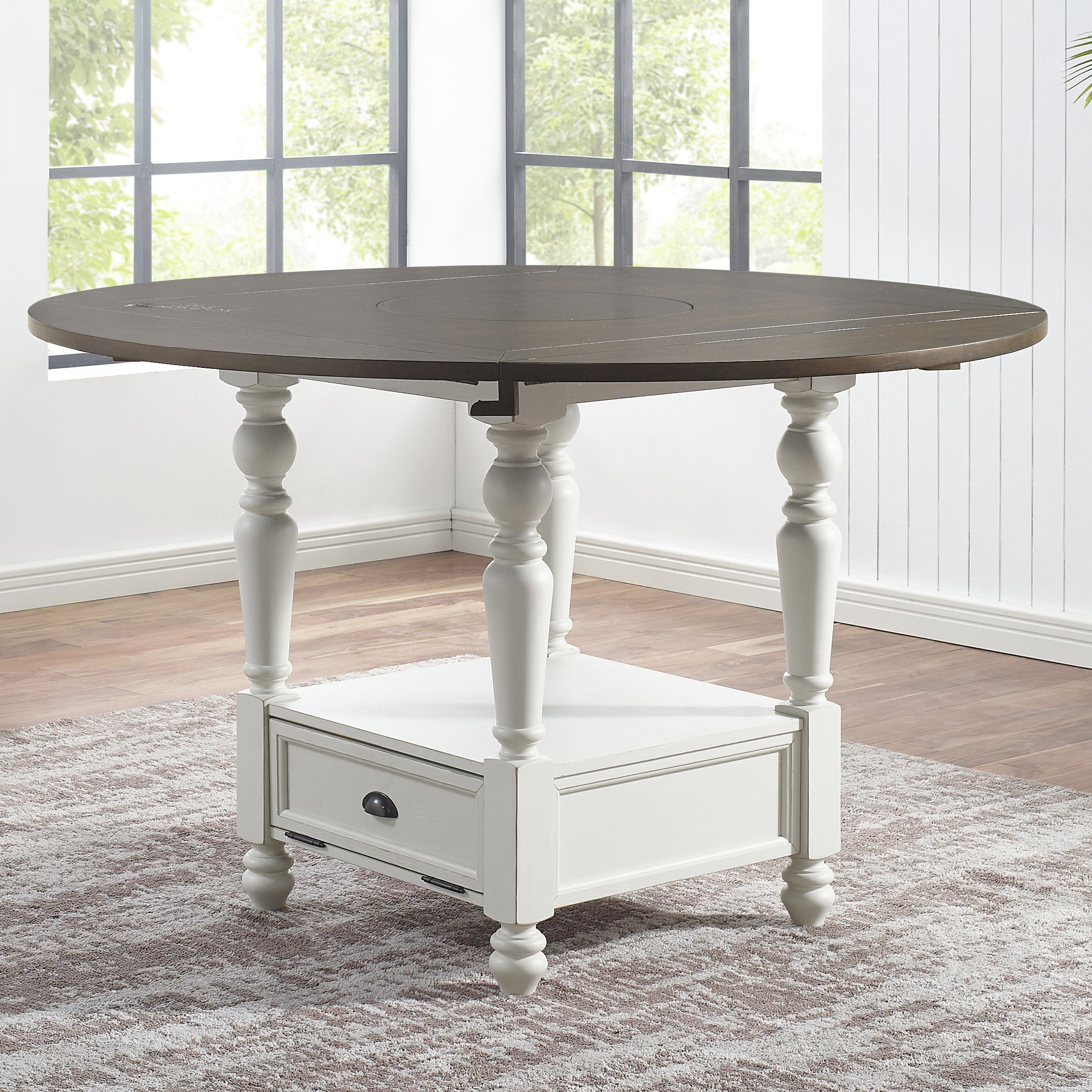 Joanna - Round Counter Table Base - White