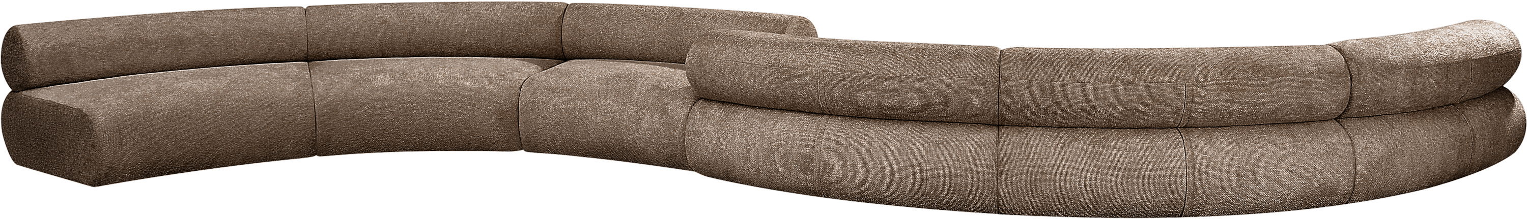 Bale - 280" Chenille Fabric Upholstered 6 Piece Modular Sectional - Brown