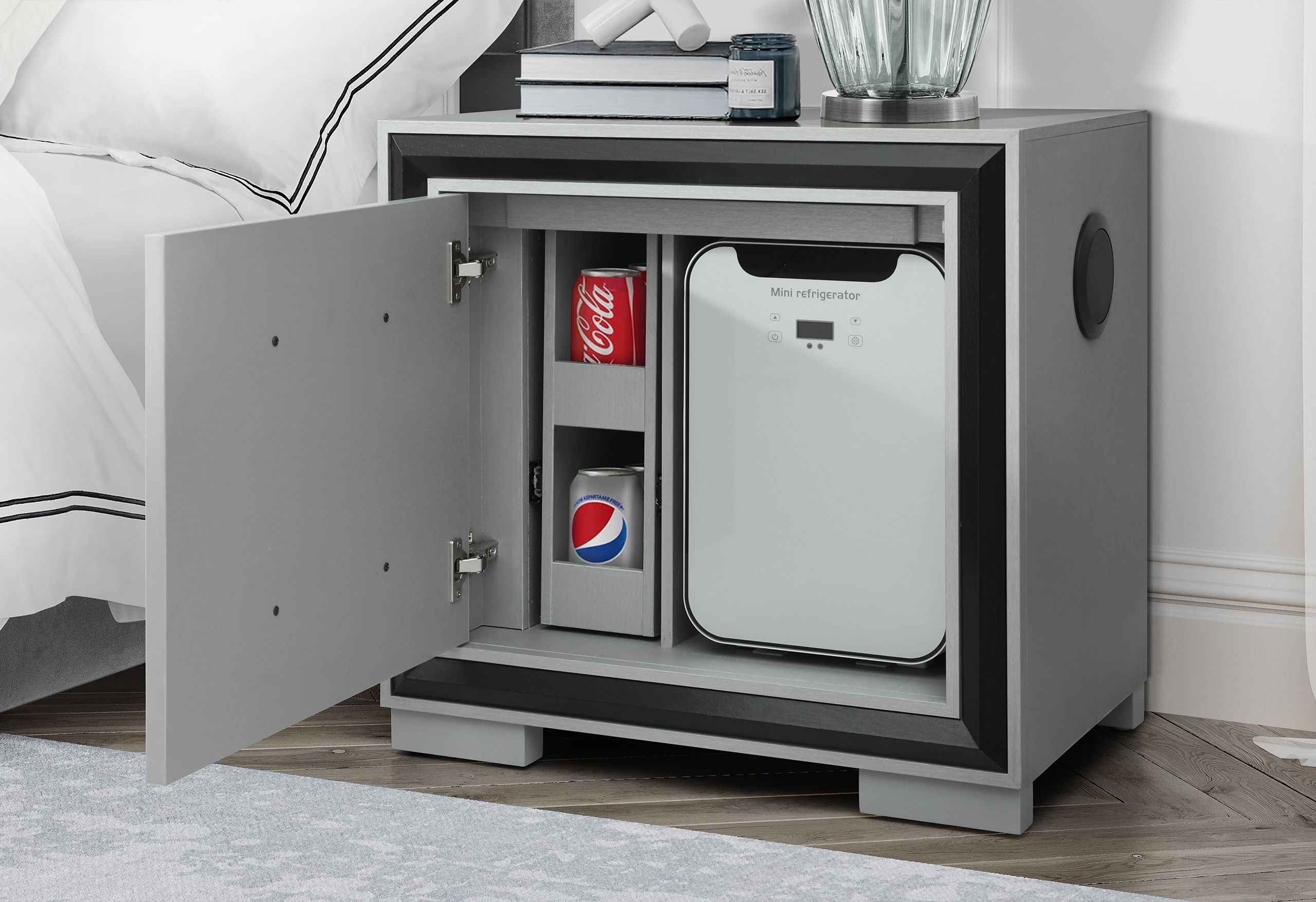 Nightstand With Cooler And Speaker
