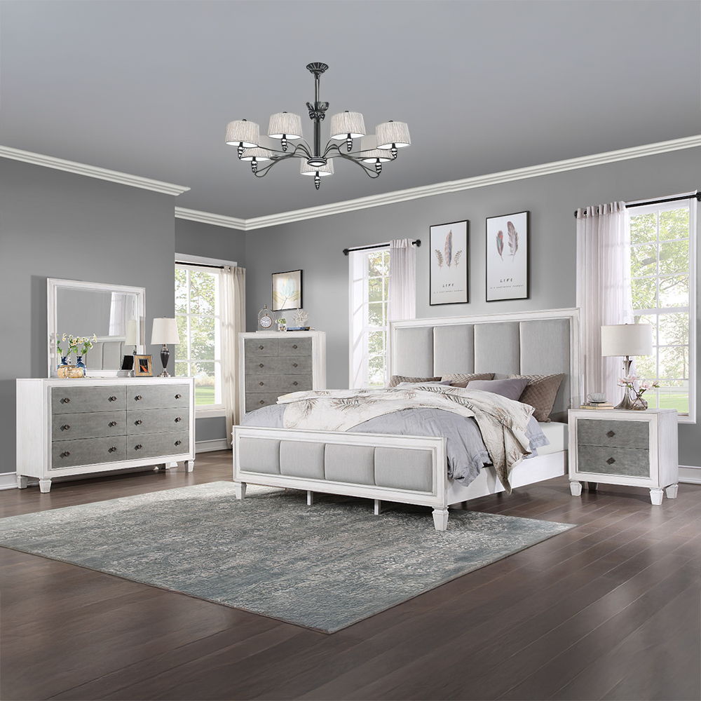 Katia - Dresser - Rustic Gray & Weathered White, white, view 6