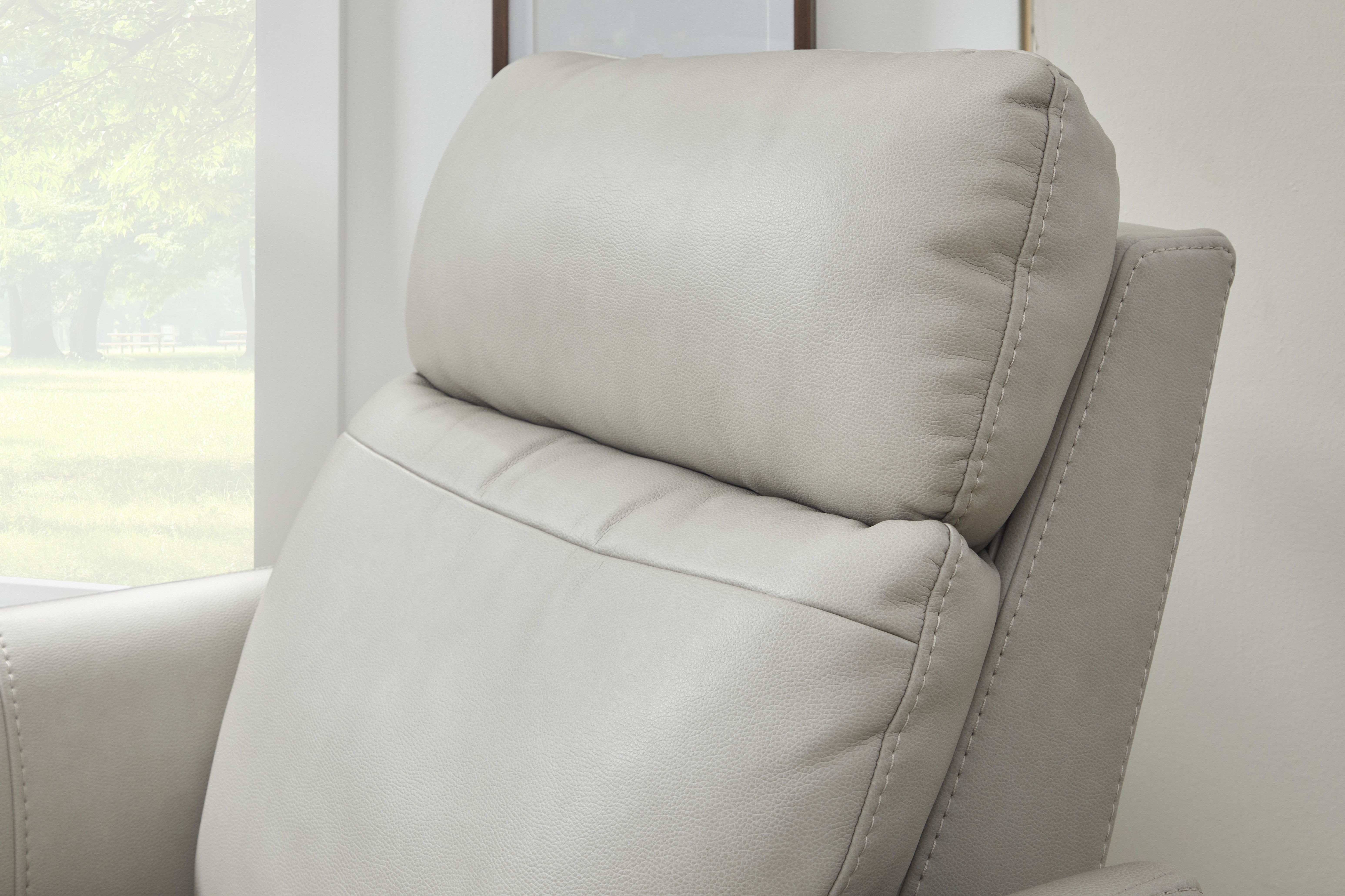 Artemis - Power Rocking Recliner With Power Headrest, Lumbar, Heat & Massage - Dove, light gray, view 8