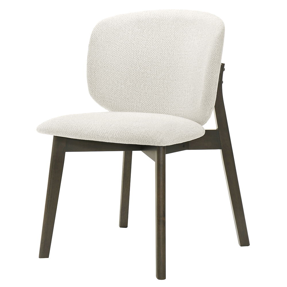 Mallin - Side Chair (Set of 2) - Gray Chenille & Walnut, light gray, view 3