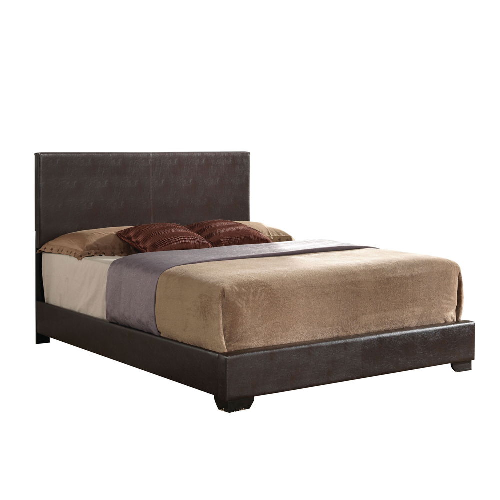 Ireland III - Eastern King Bed - Brown Synthetic Leather, dark brown, view 2