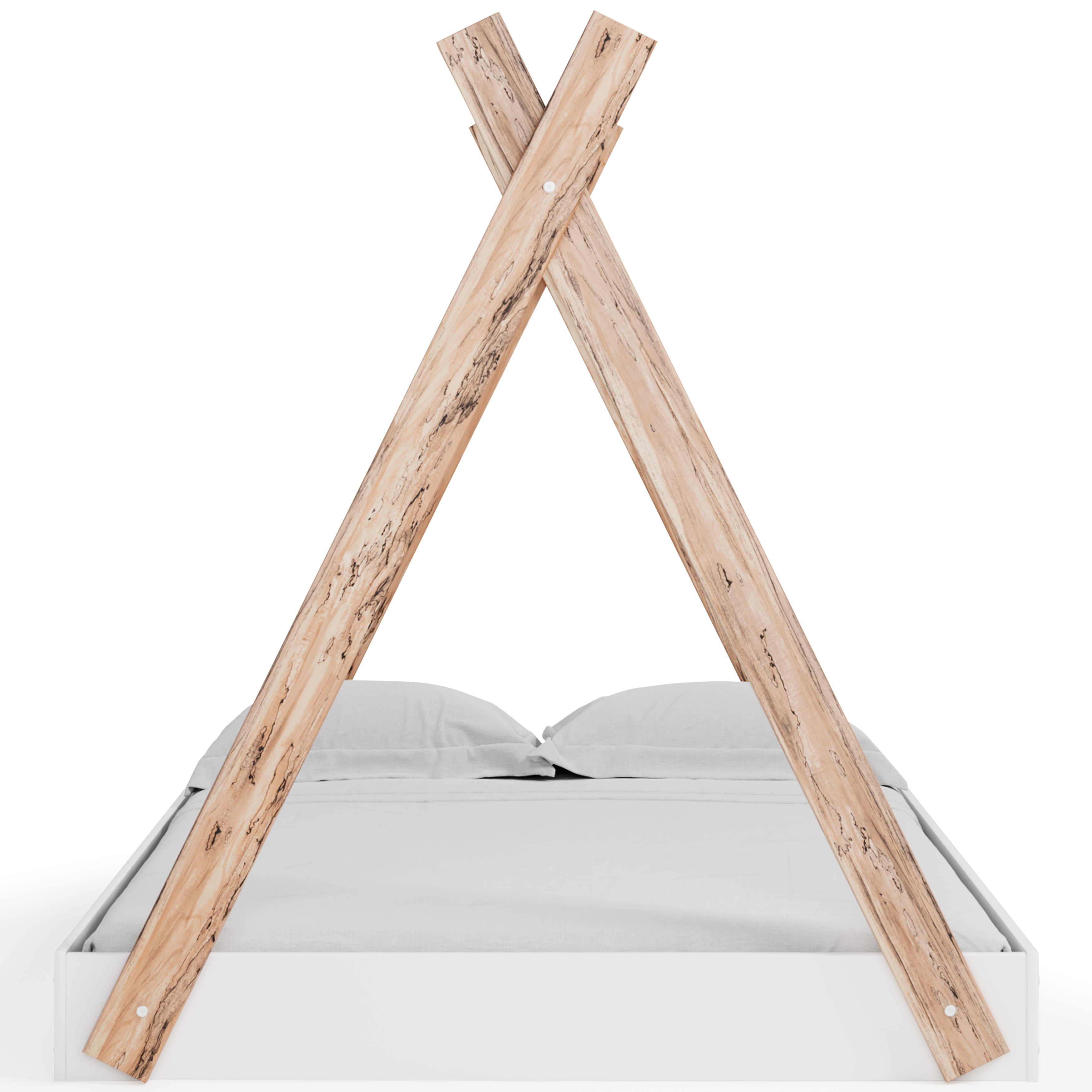 Piperton - Full Tent Complete Bed in Box - Brown / White, white, view 4