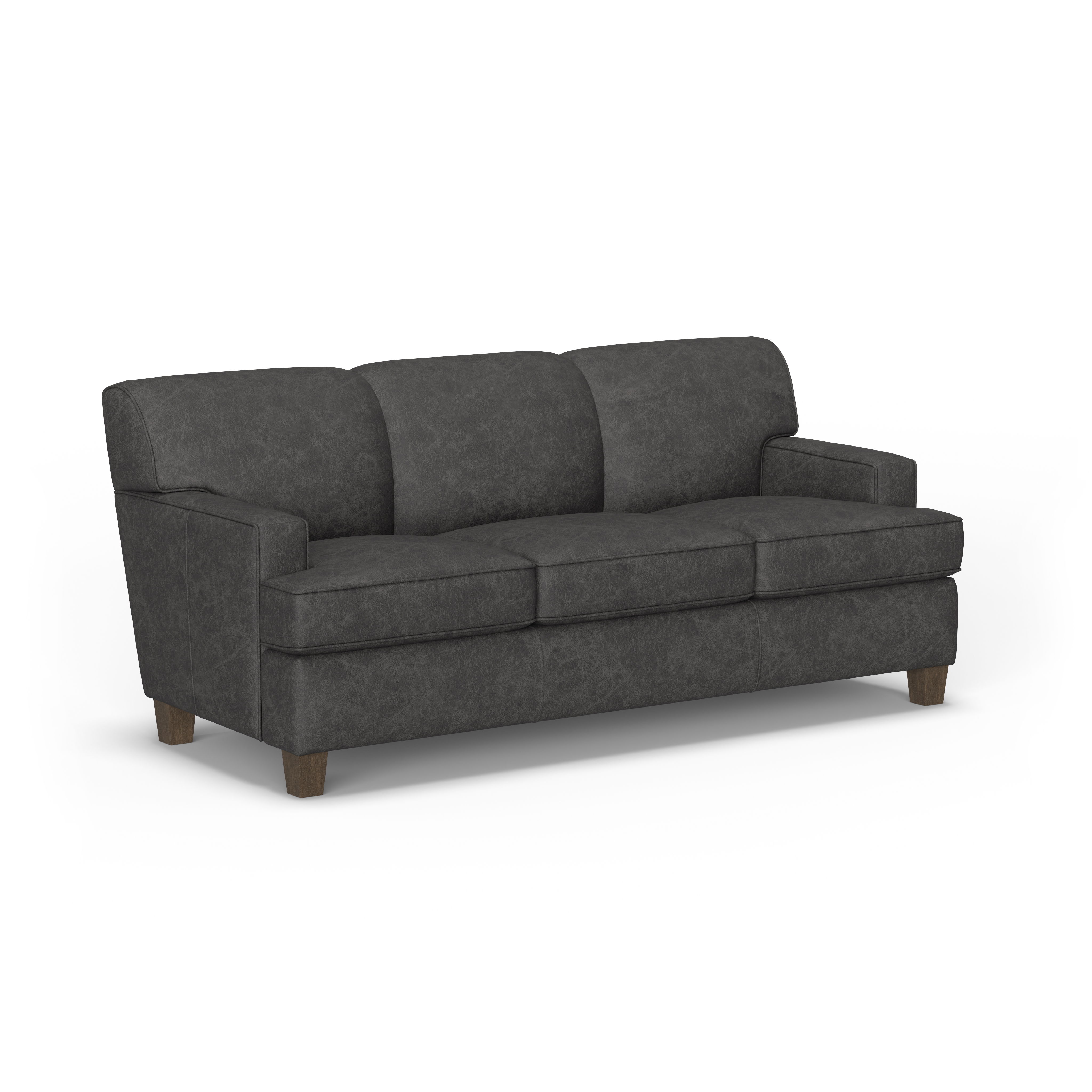 Dempsey - Leather Sofa, dark gray