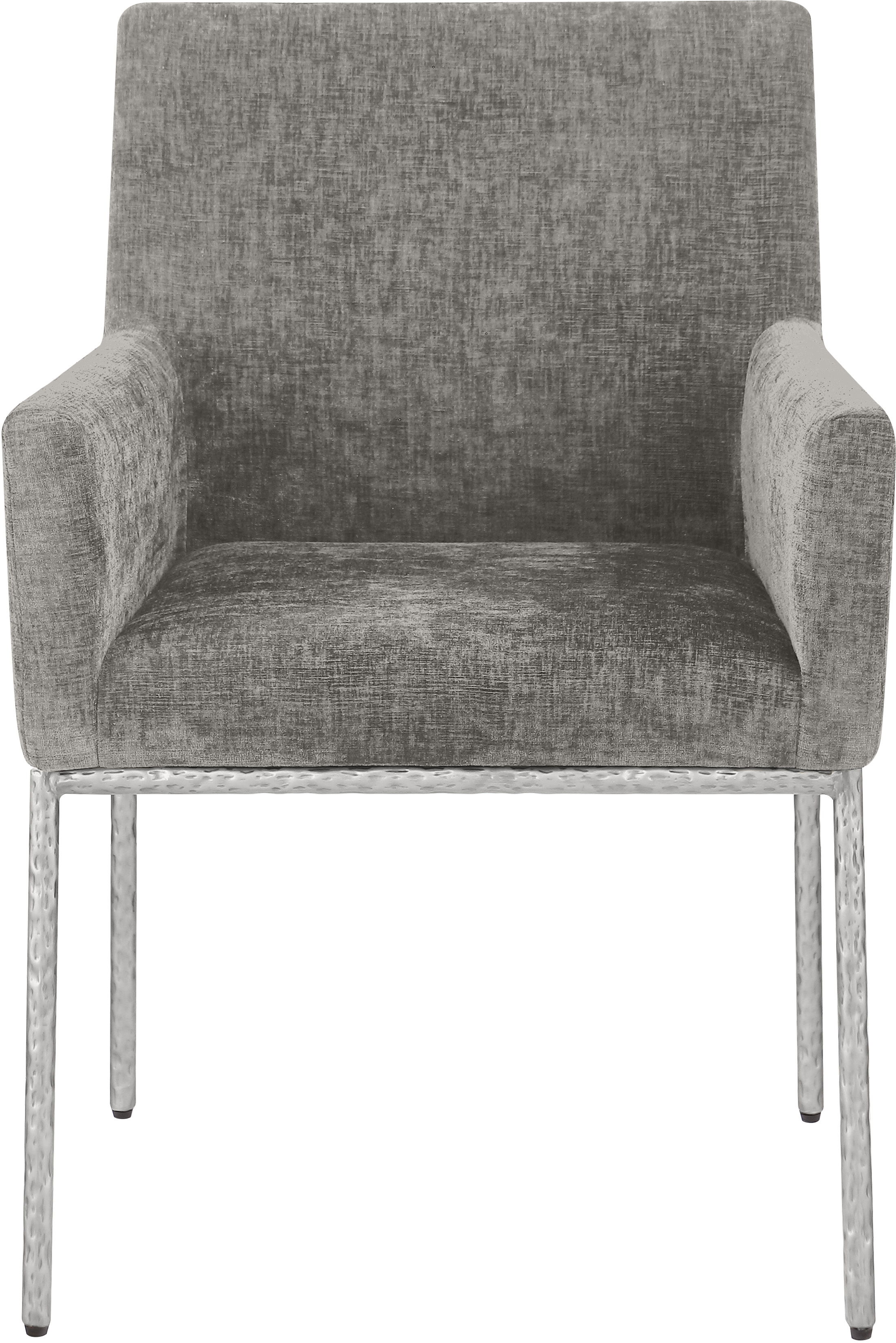 Reeves - Dining Chair With Silver Legs (Set of 2) - Gray