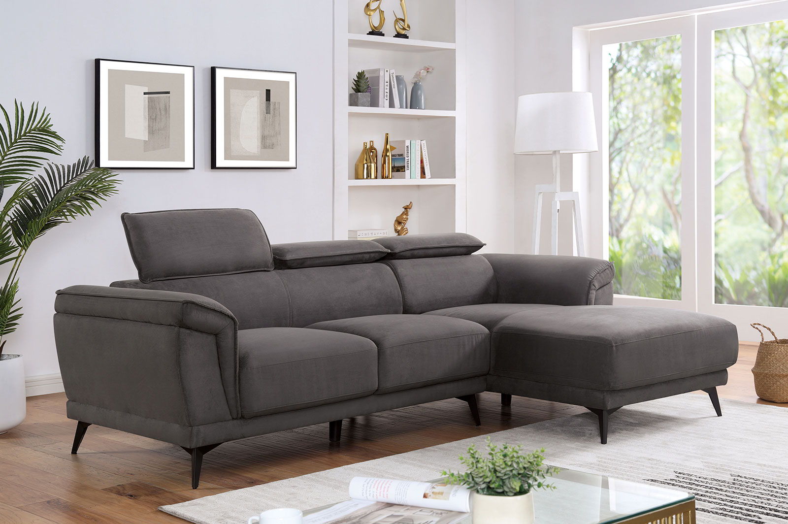 Napanee Sectional Dark Gray New Lots Furniture Online Store
