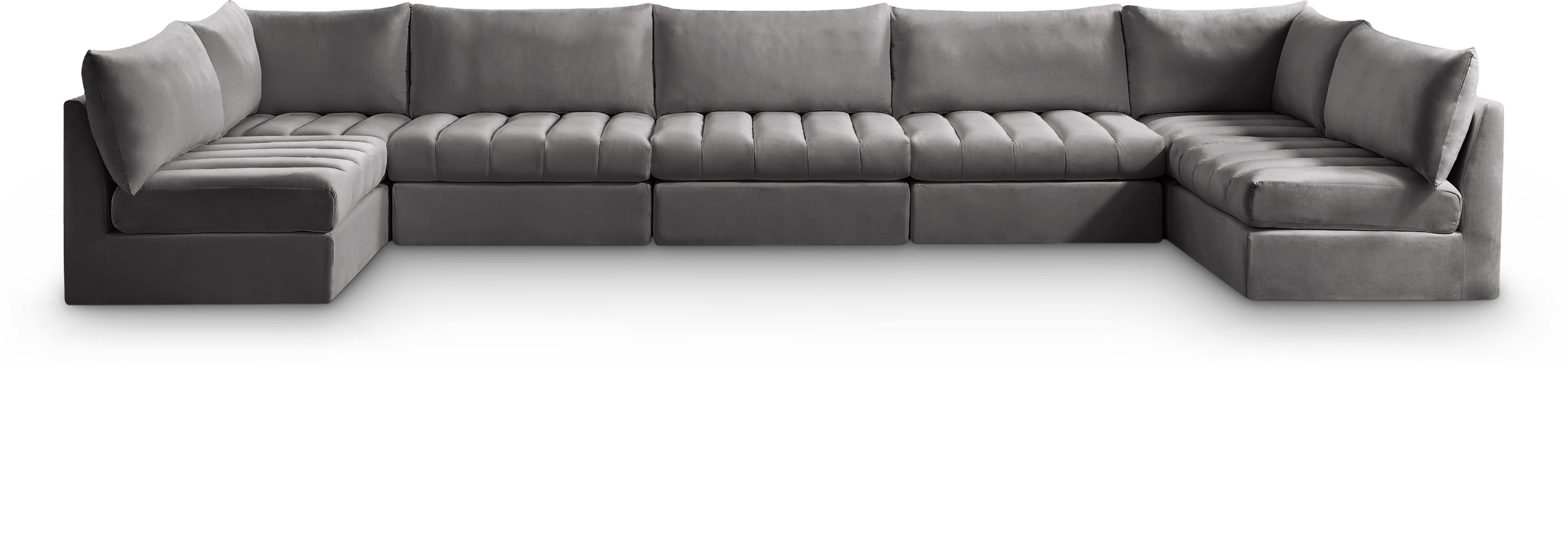 Jacob - Modular U-Shaped Sectional 7 Piece - Gray