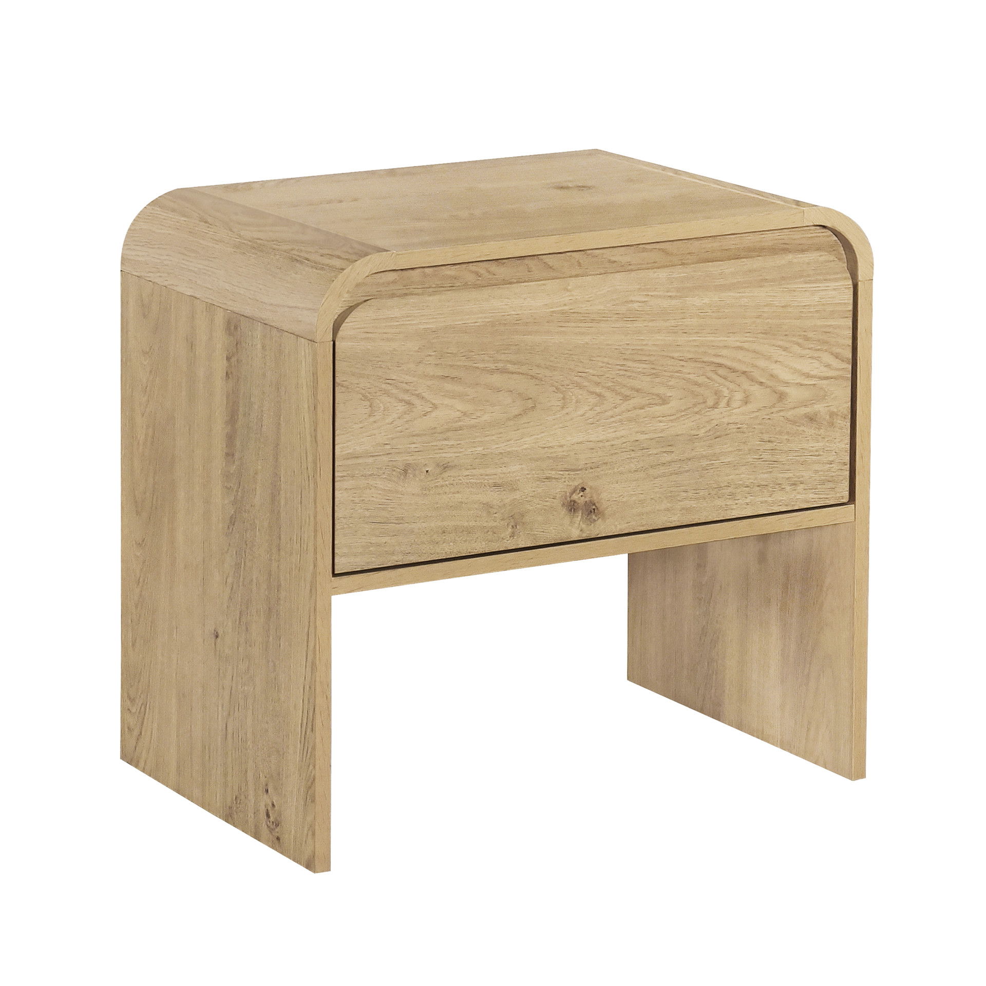 Mara - One Drawer End Table / Bedside Table - Natural