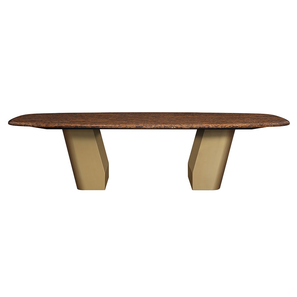 Jamonica - Dining Table - Brown / Gold, dark brown, view 3