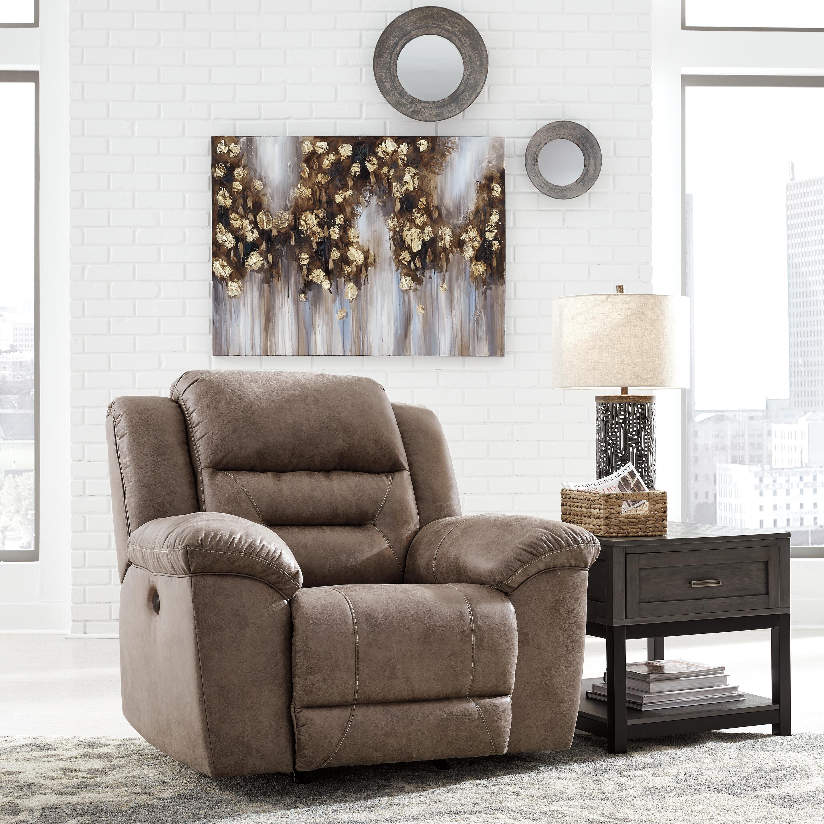 Stoneland - Power Rocker Recliner - Light Brown