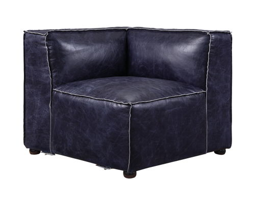 Birdie - Modular Wedge - Vintage Blue Top Grain Leather, blue