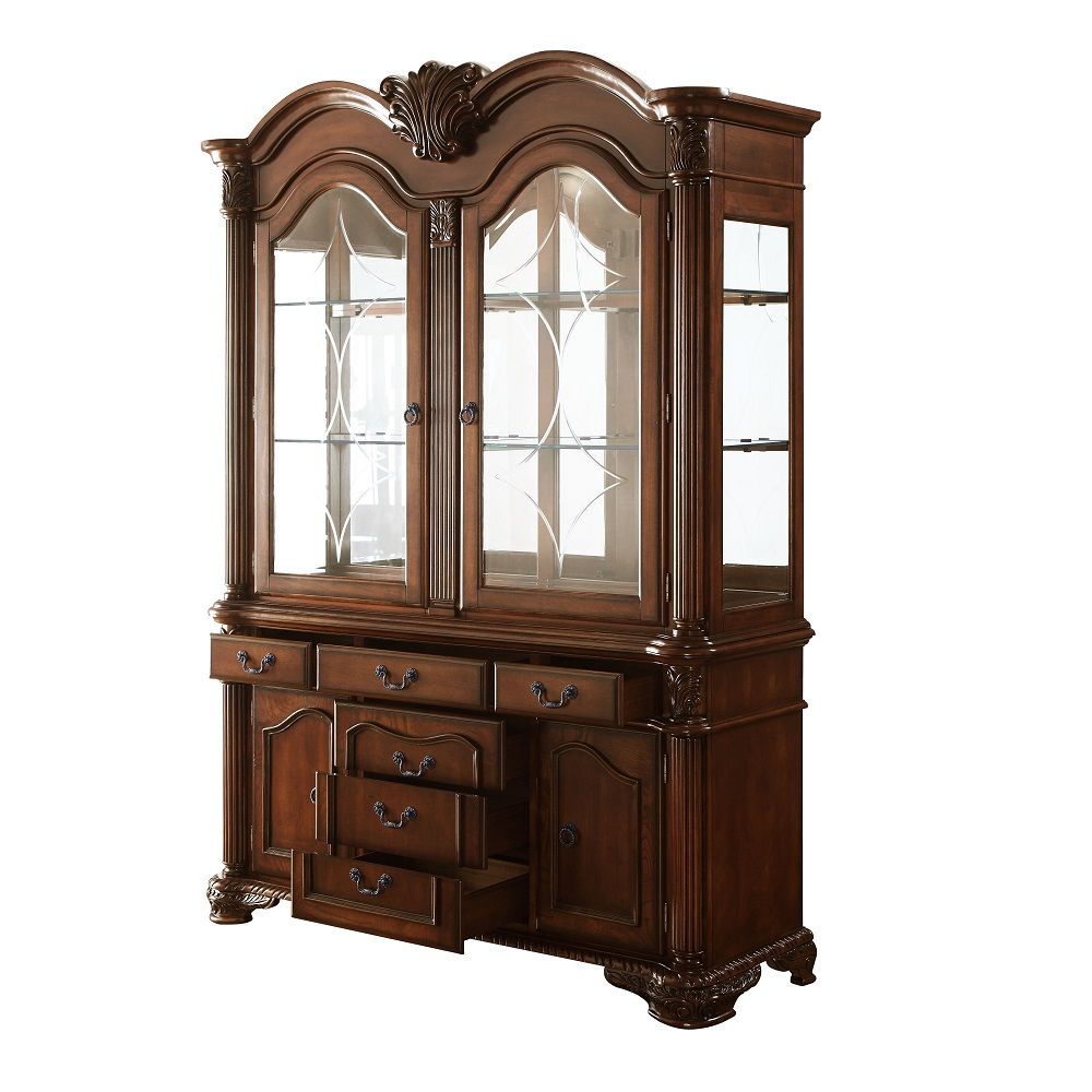 Chateau De Ville - Buffet & Hutch - Cherry, dark brown, view 7