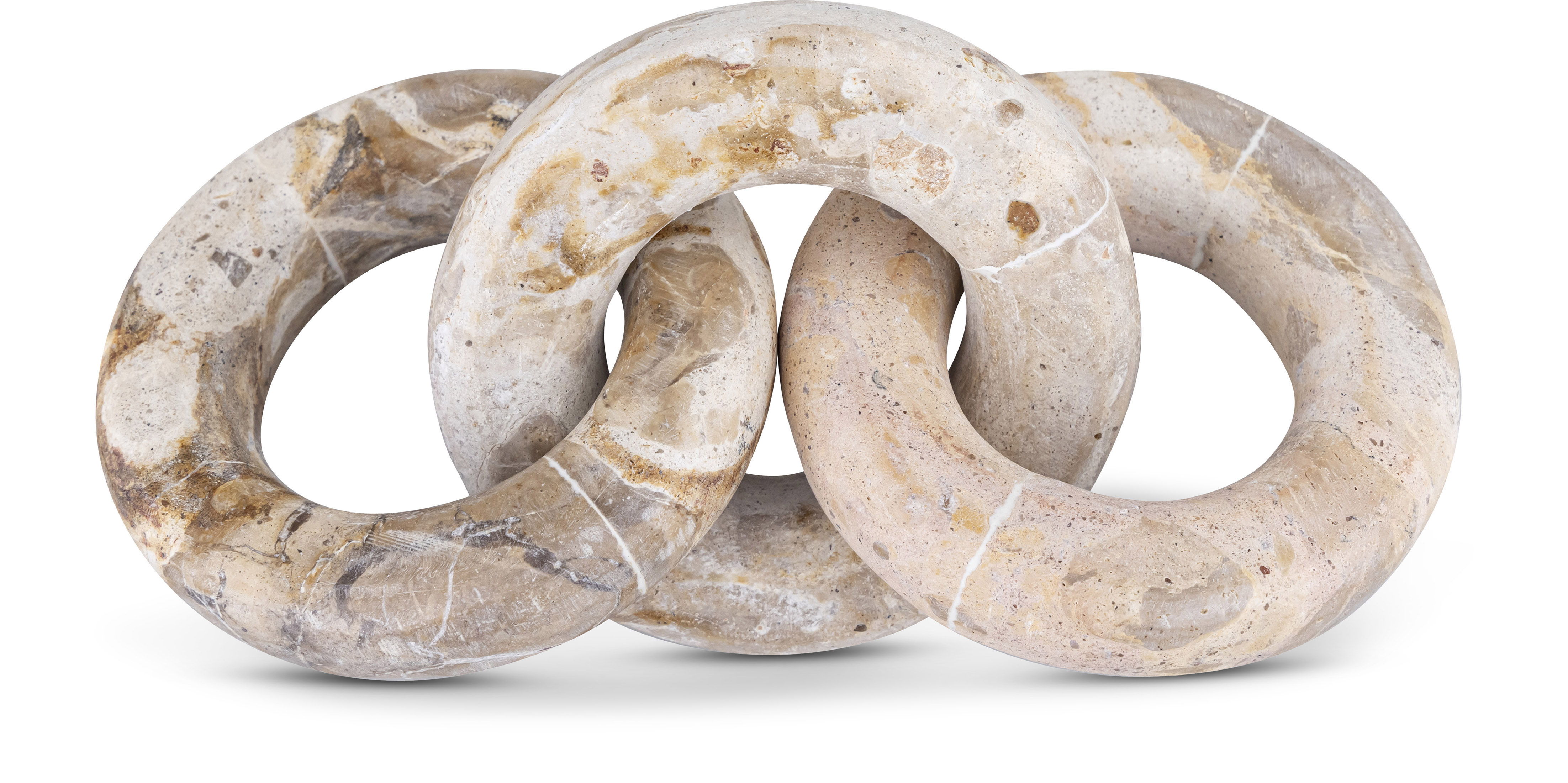 Rings - Marble Decorative Chain Links - Beige