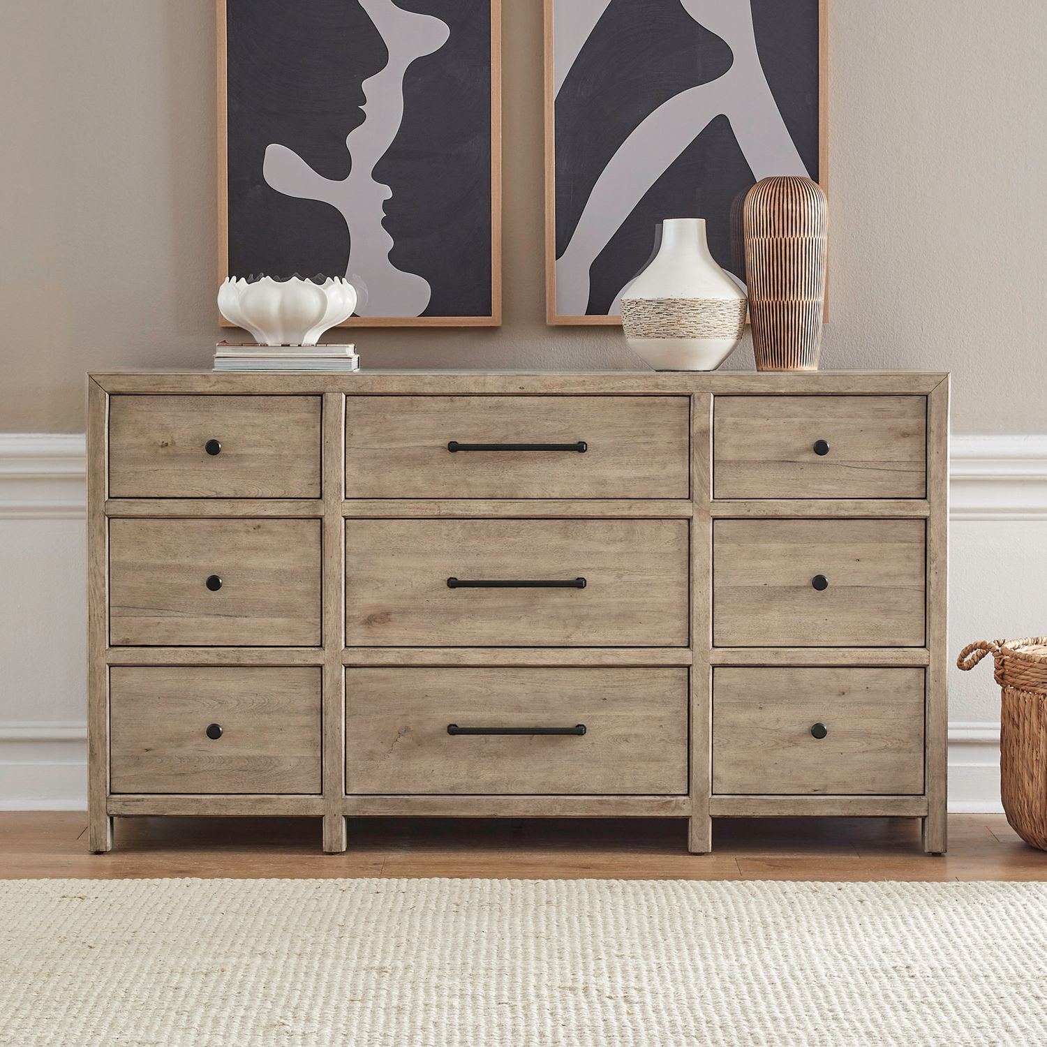 Proximity Place - 9 Drawer Dresser - Barley Buff