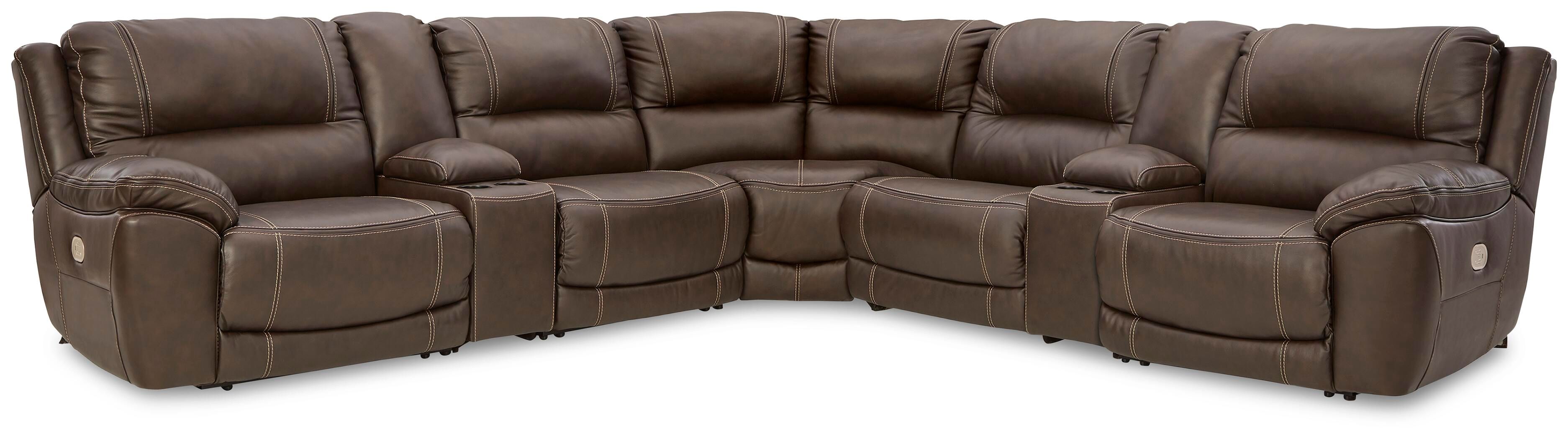 7 Pc · Power Reclining Sectional With 2 Storage Consoles
