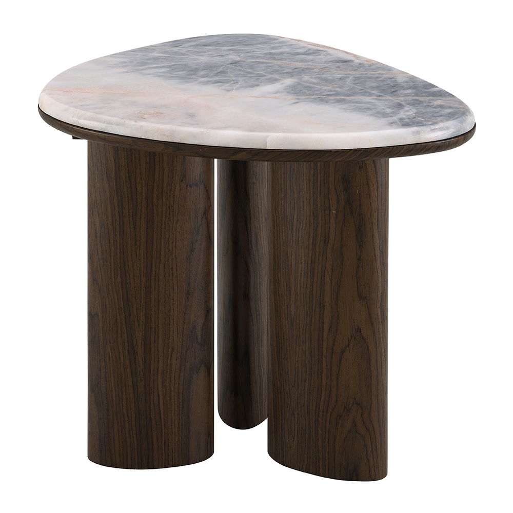 Hanale - End Table With Marble Top - Natural / Brown, beige, view 6