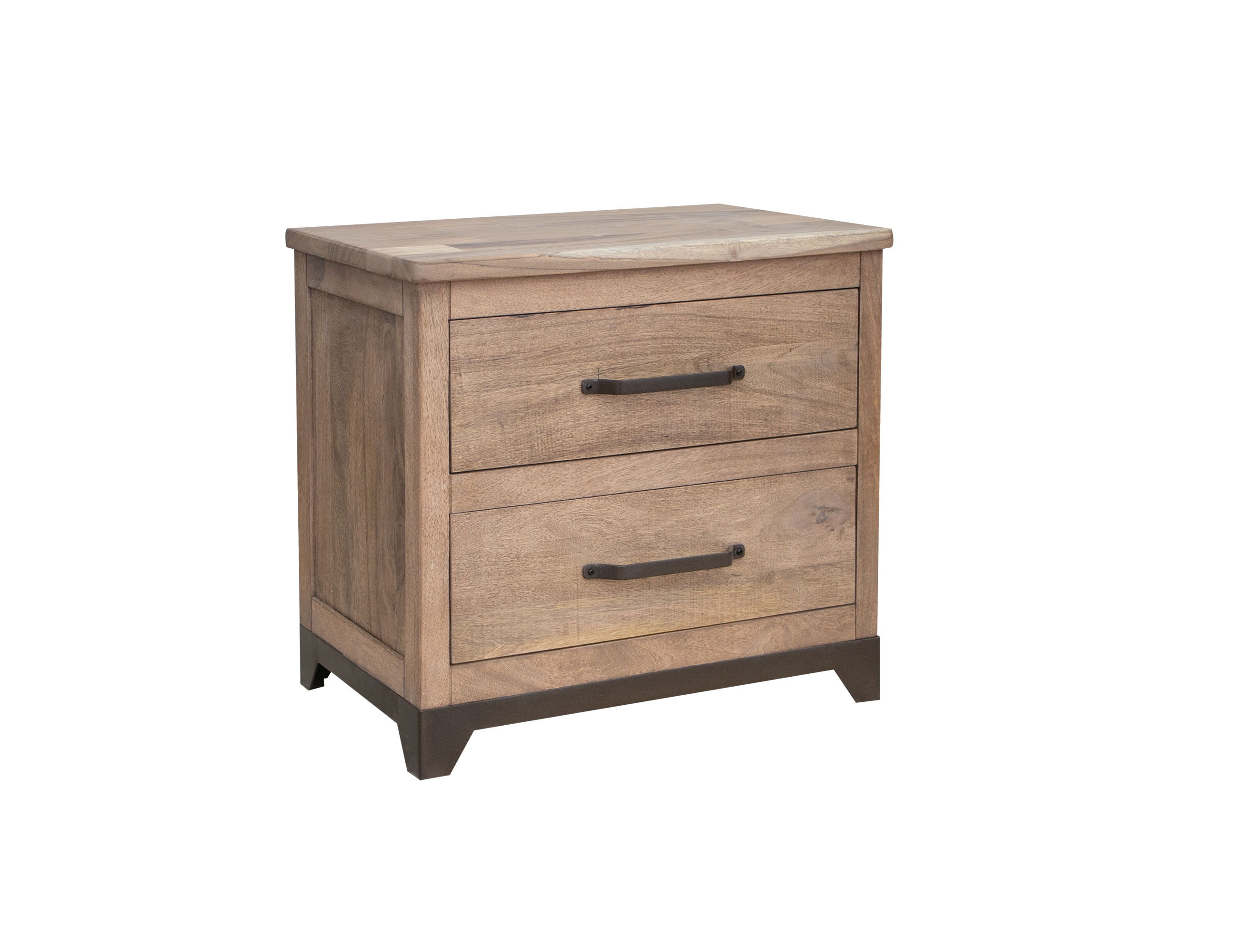 International Furniture Direct Natural Parota - Nightstand - Brown Cappuccino