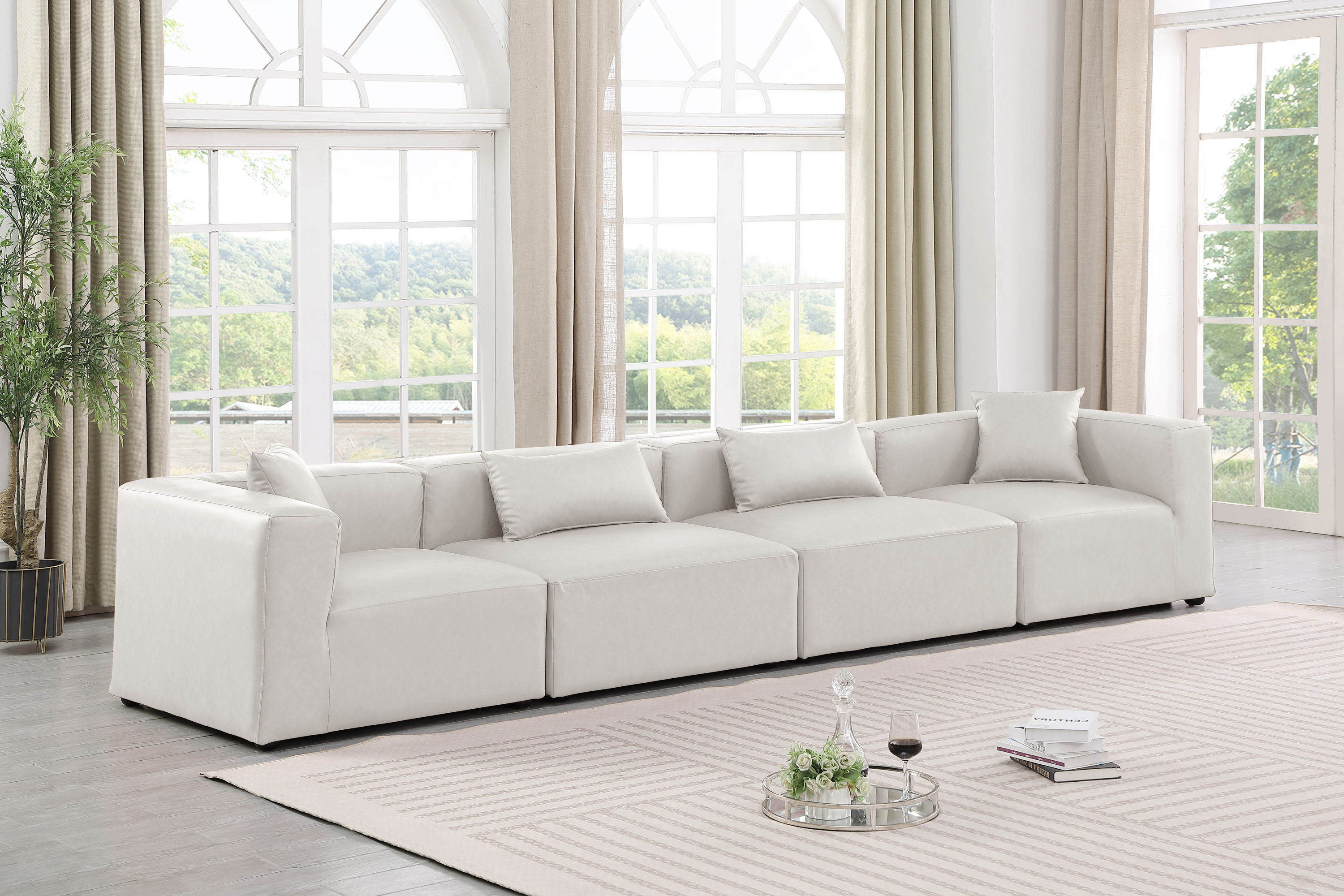 Cube - Modular 4 Piece Sofa - Cream