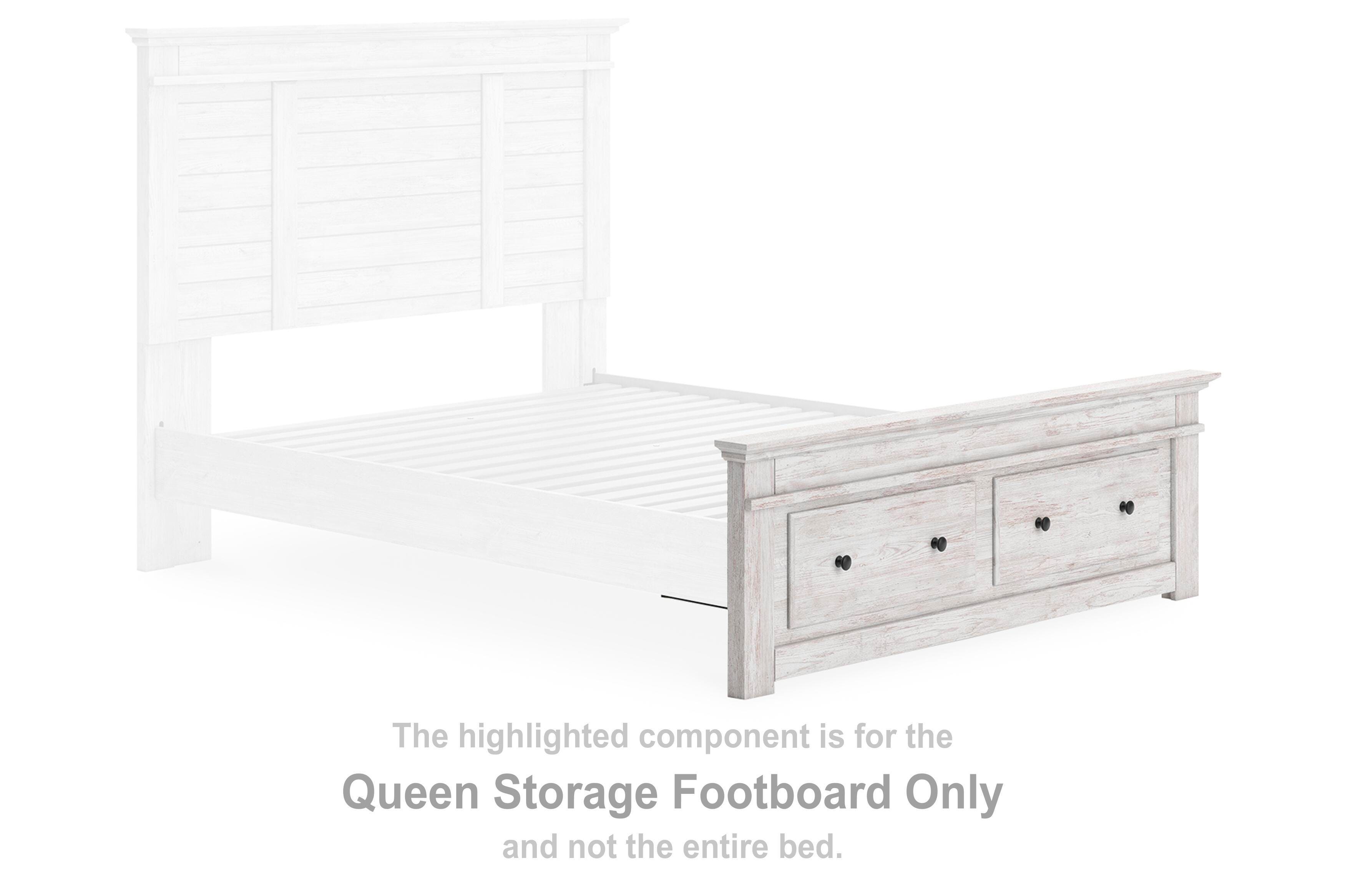 Makidern – Queen Storage Footboard – Whitewash