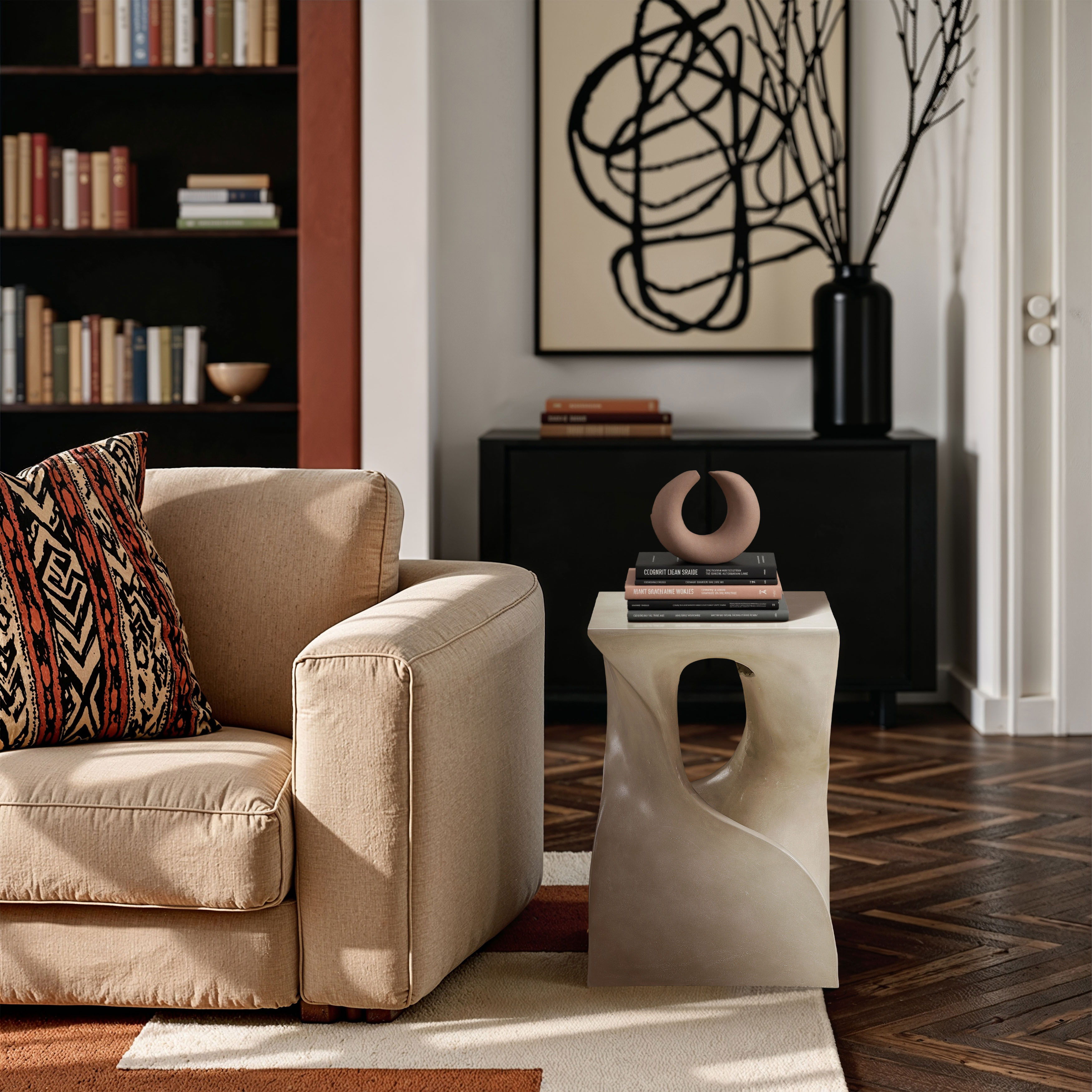 Jula - Concrete End Table - Beige