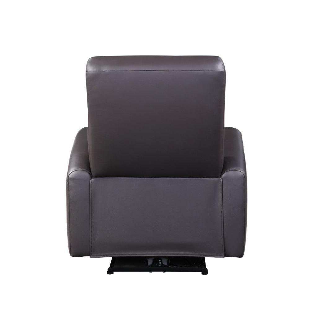 Blane - Power Motion Recliner - Brown Top Grain Leather Match, dark brown, view 3