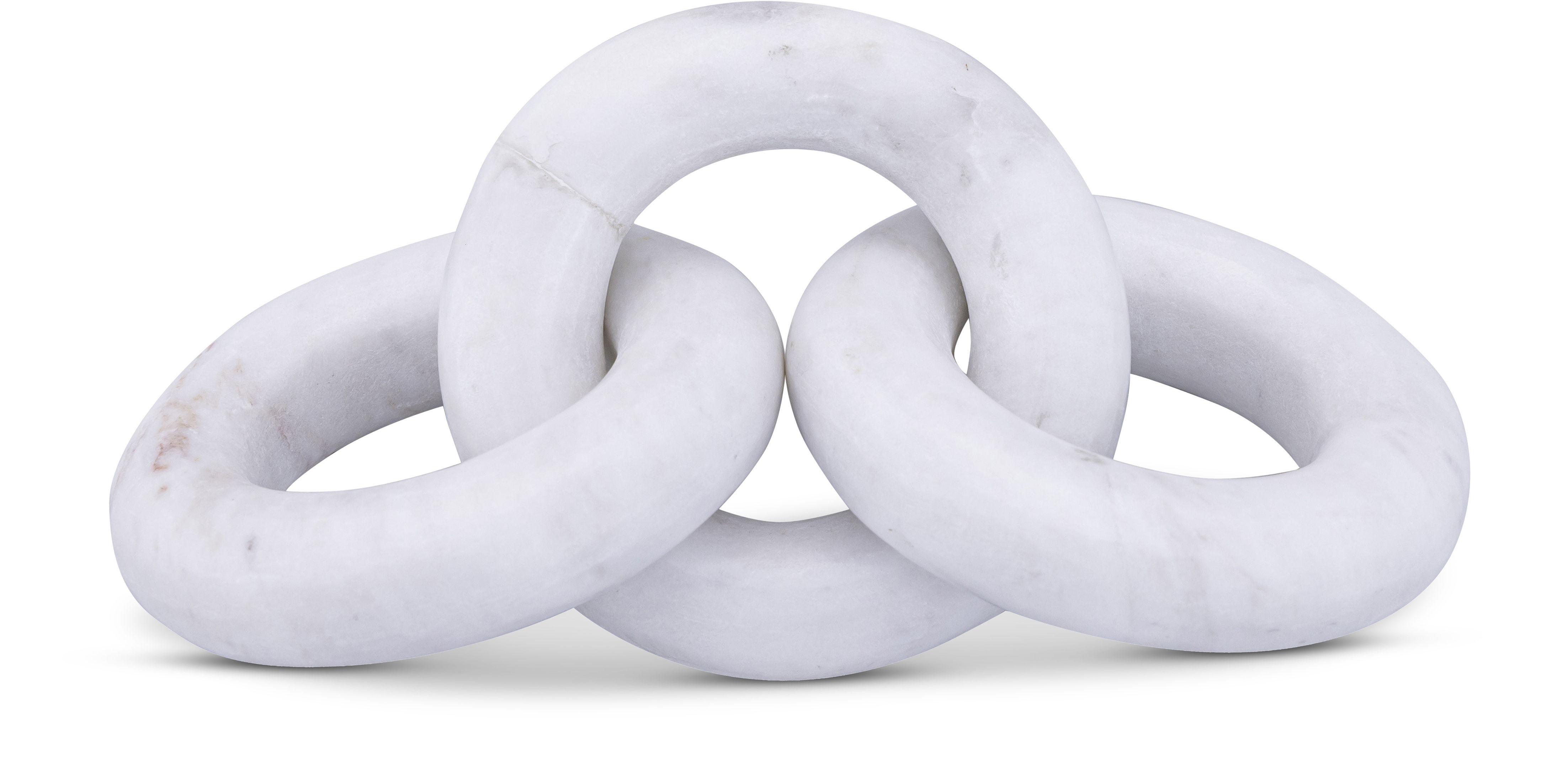 Rings - Marble Decorative Chain Links - White